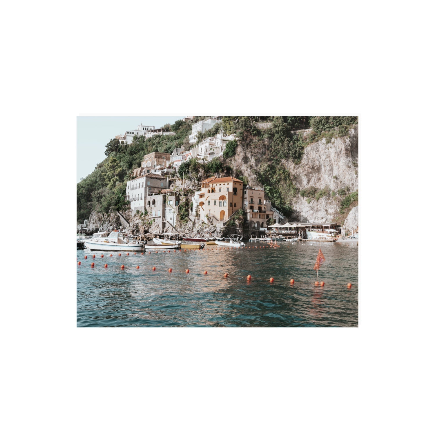 Amalfi Villas fine art print, Amalfi, Italy, coastal scenes artwork, 18 x 24 in, Unframed, Fine Art Canvas