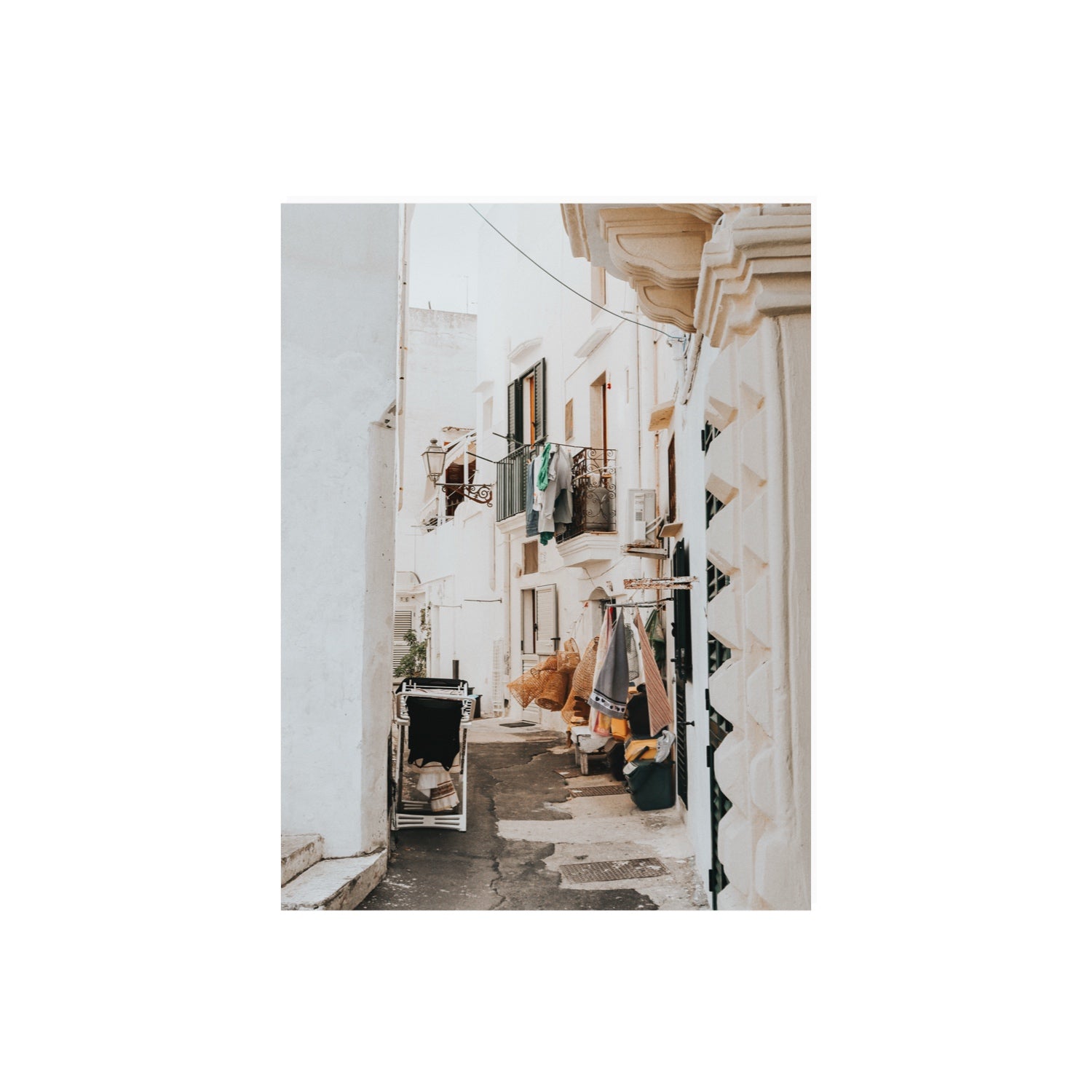 Hanging Harmony Puglia Italian wall art 18 x 24 in unframed fine art canvas