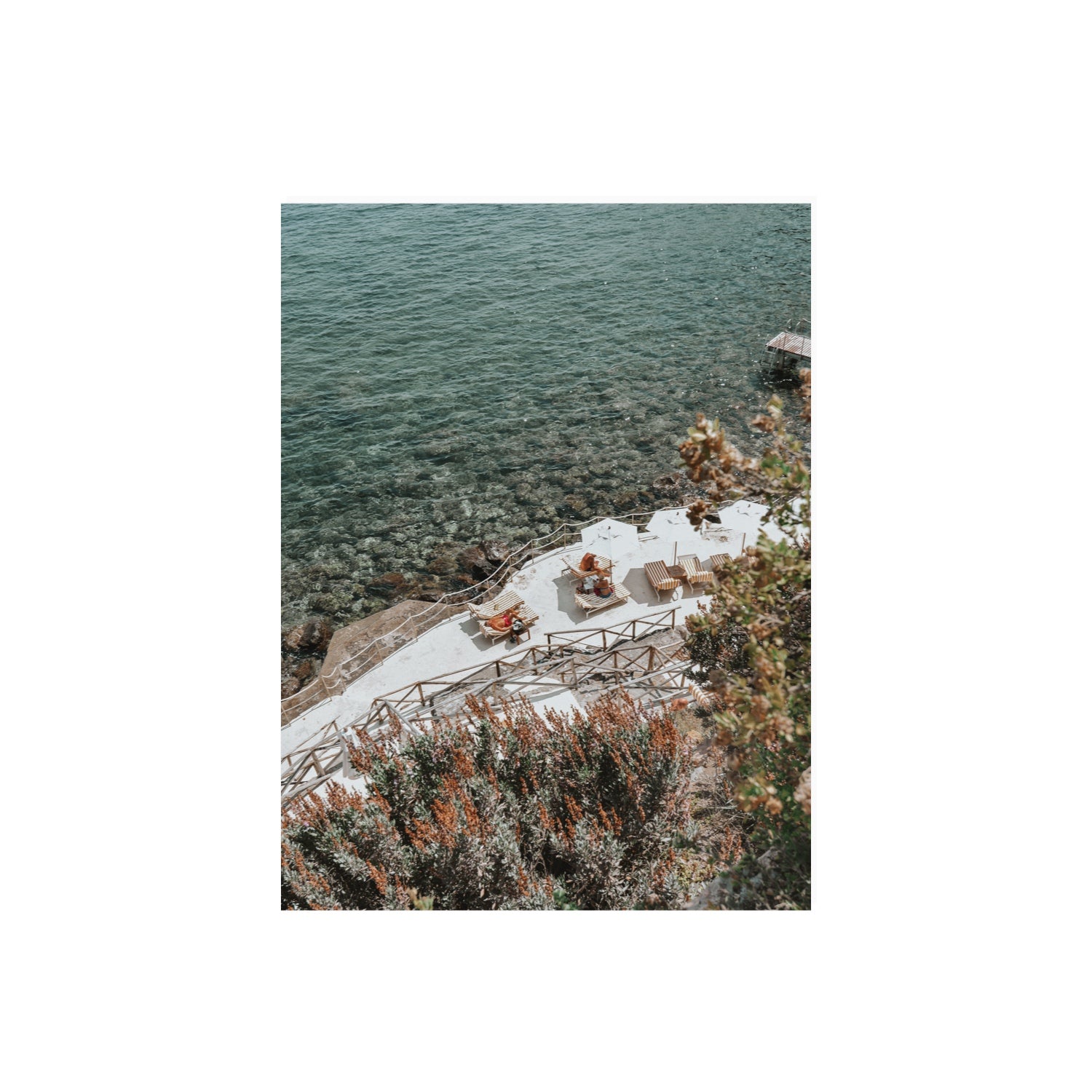 Hidden Gem Tuscany coastal wall art 18 x 24 in unframed fine art canvas