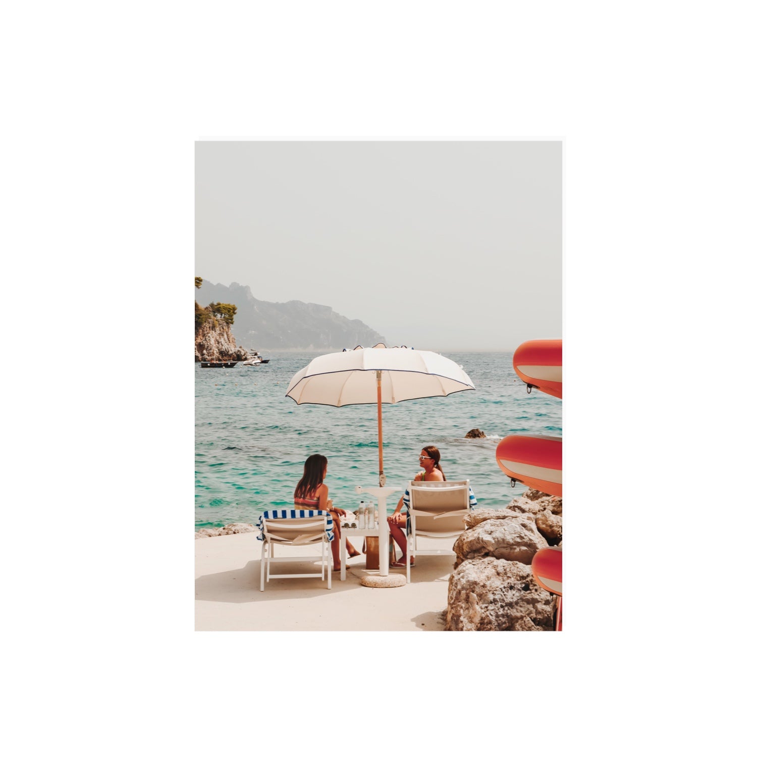 Salty Banter Amalfi Mediterranean wall art 18 x 24 in unframed fine art canvas