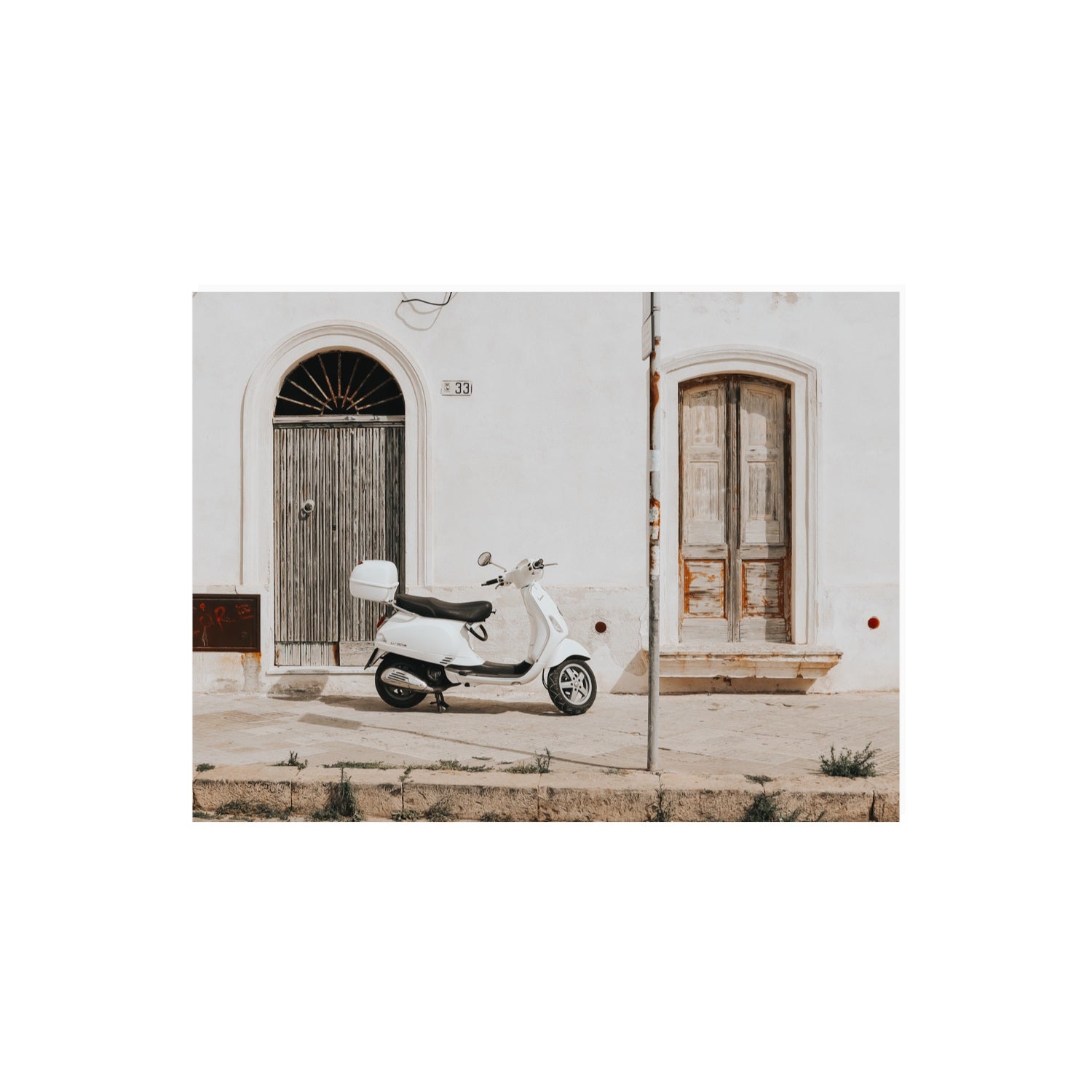 Vespa Nostalgia Puglia Italian wall art 18 x 24 in unframed fine art canvas