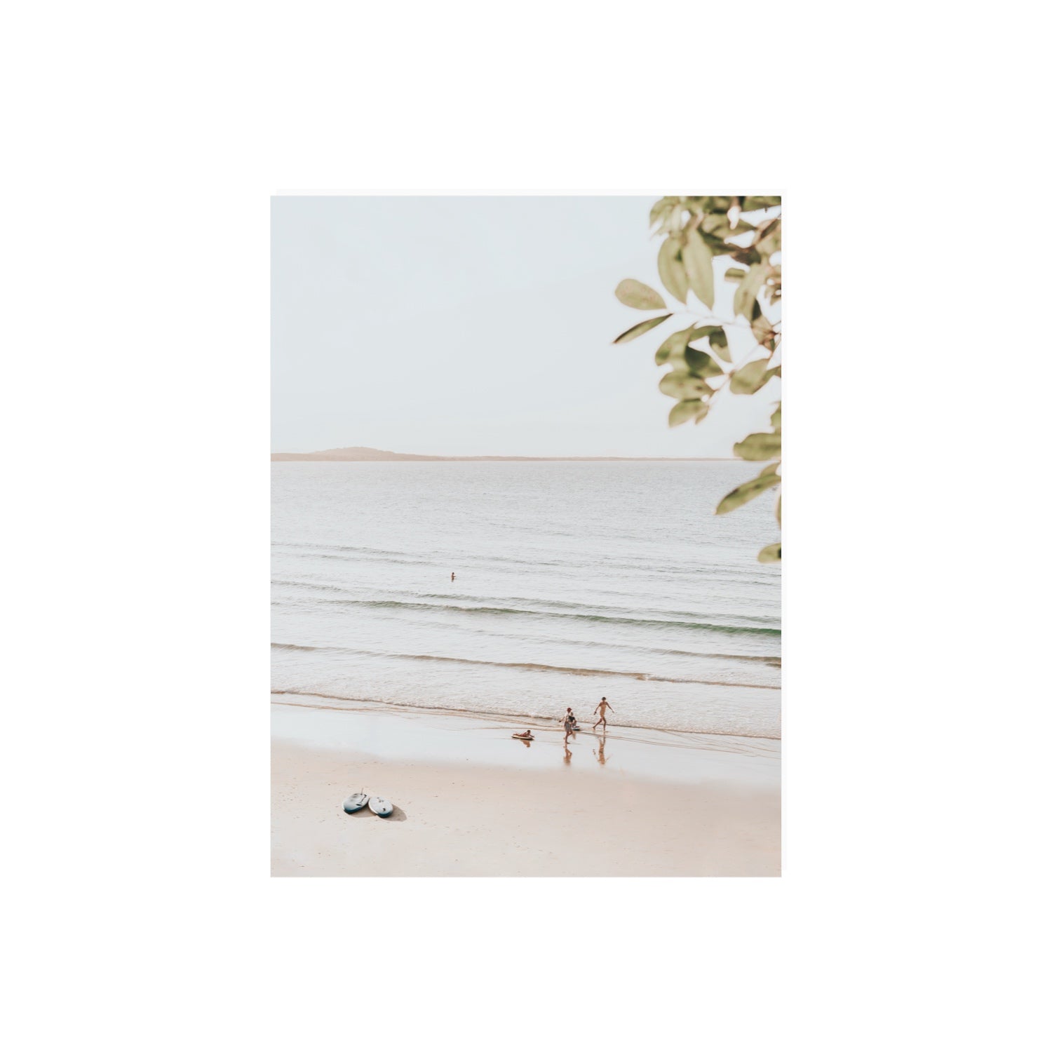 Walking On Sunshine fine art print, Noosa, Australia, coastal scenes artwork, 18 x 24 in, Unframed, Fine Art Canvas