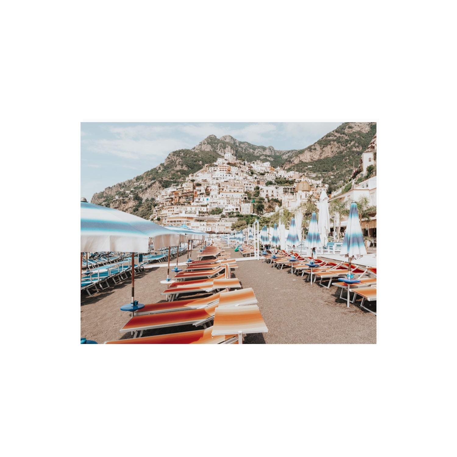 Spiaggia Grande fine art print, Positano, Italy, 18 x 24 in, Unframed, Fine Art Canvas