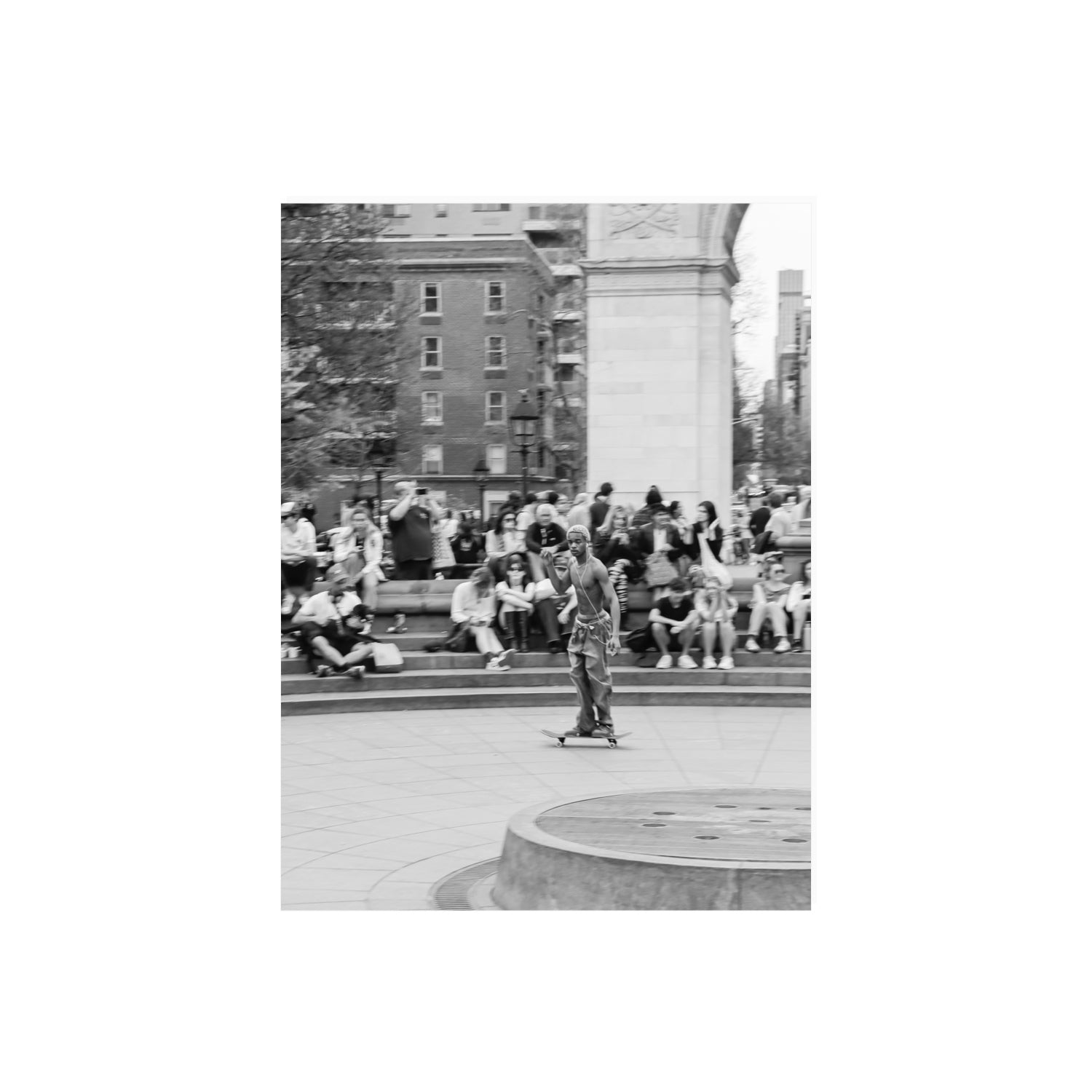 Parkside Pirouettes New York NYC Black & White wall art 18 x 24 in unframed fine art canvas