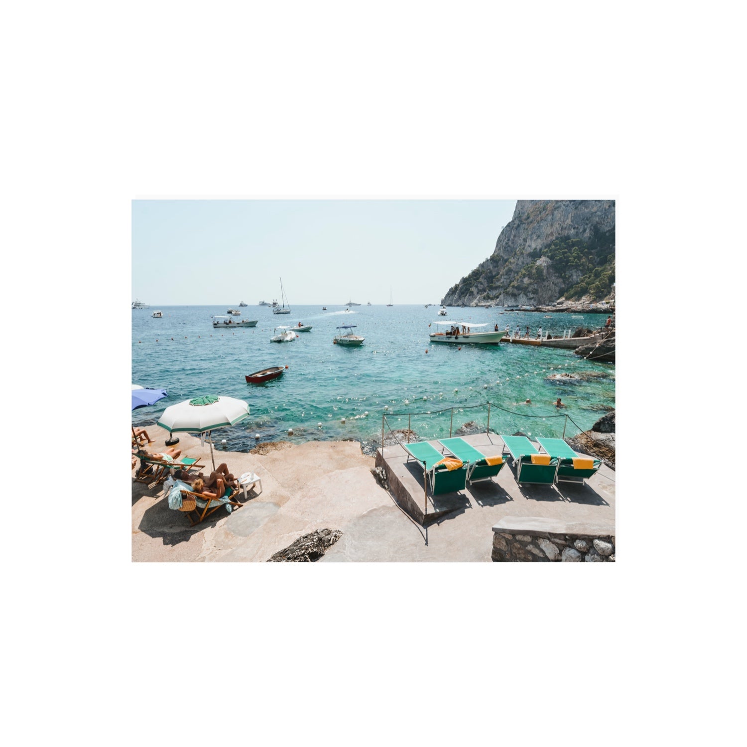 Save Me A Seat Capri Mediterranean wall art 18 x 24 in unframed fine art canvas