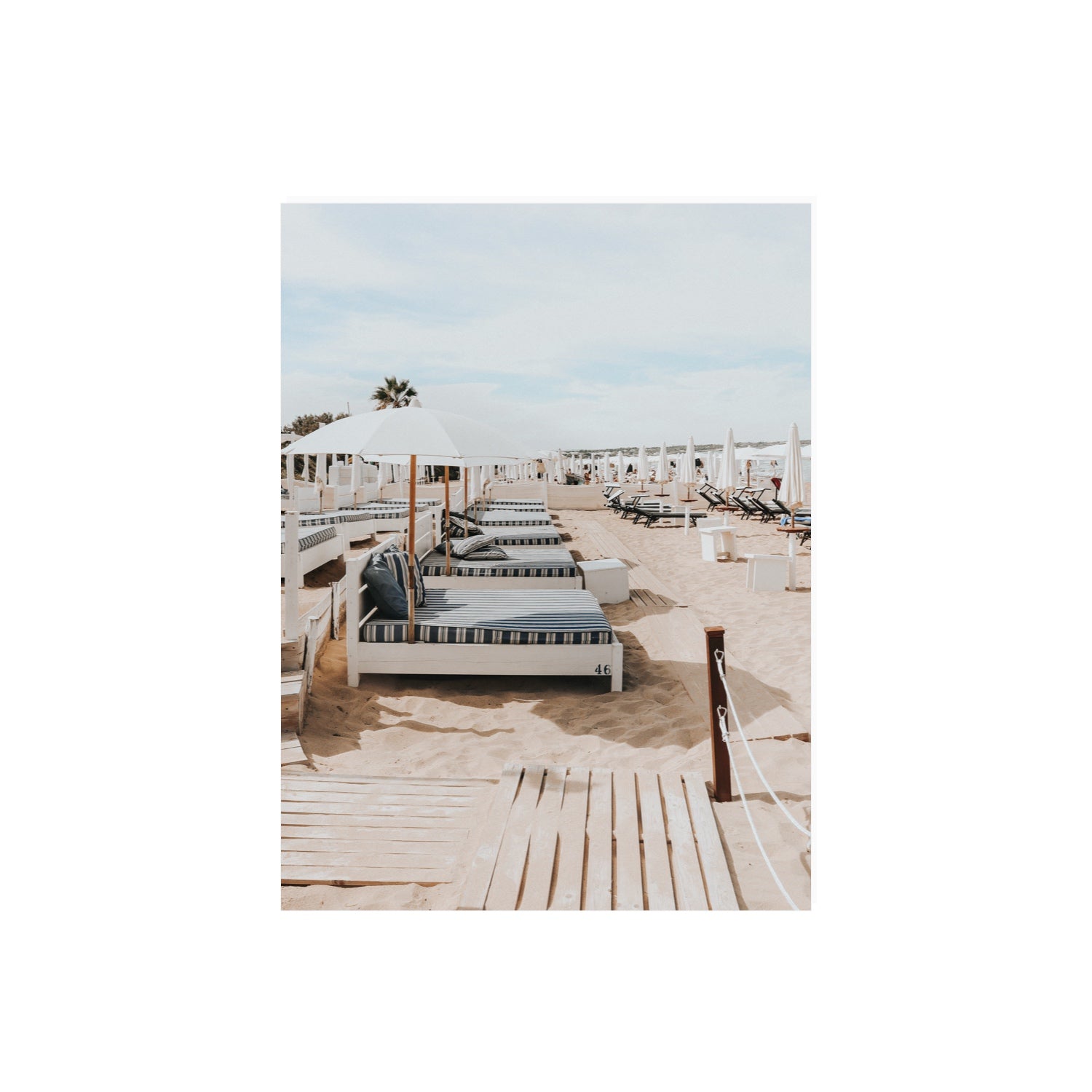 Coastal Repose Puglia beach Mediterranean fine art print 18 x 24 in unframed fine art canvas