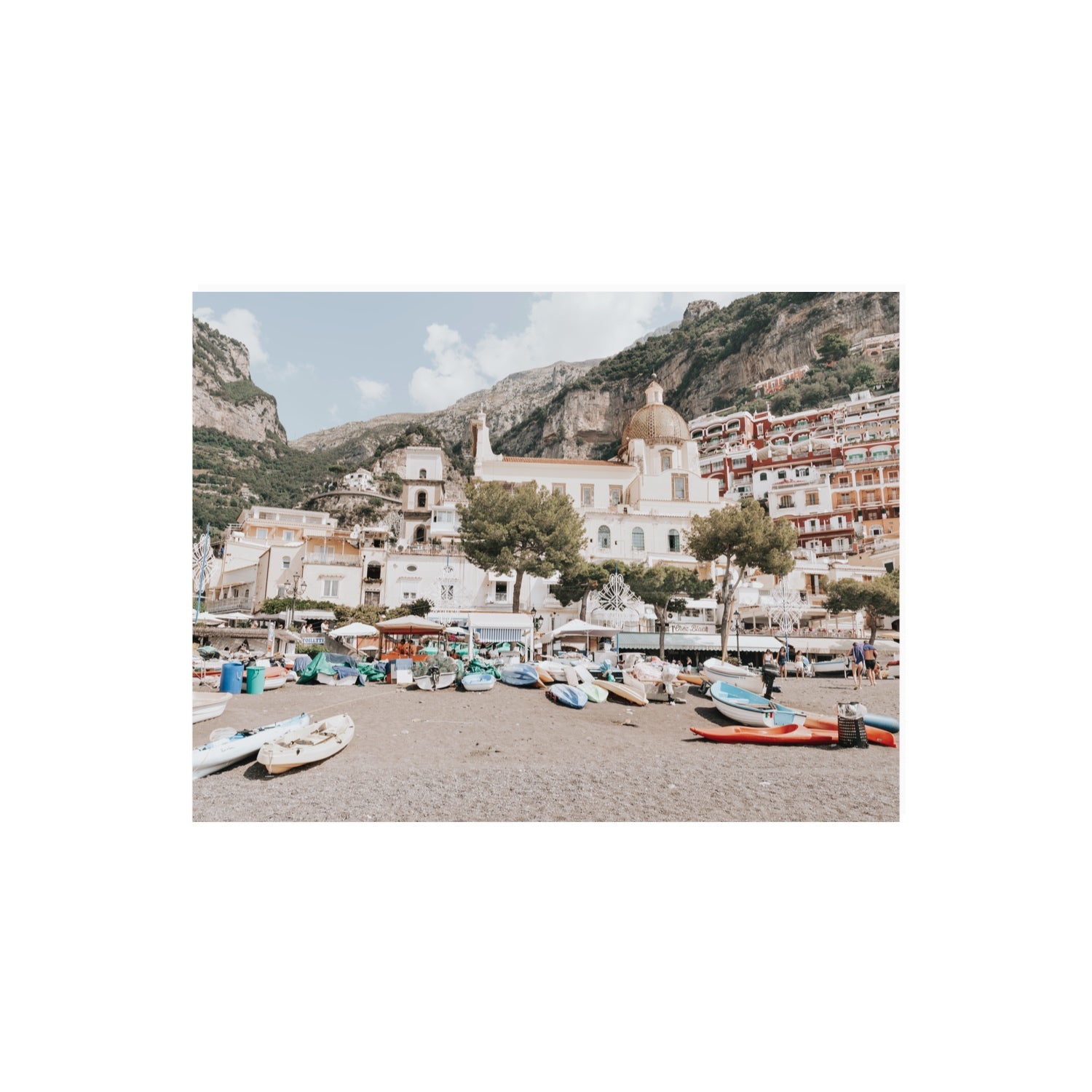 Pastel Paradise fine art print, Positano, Italy, 18 x 24 in, Unframed, Fine Art Canvas
