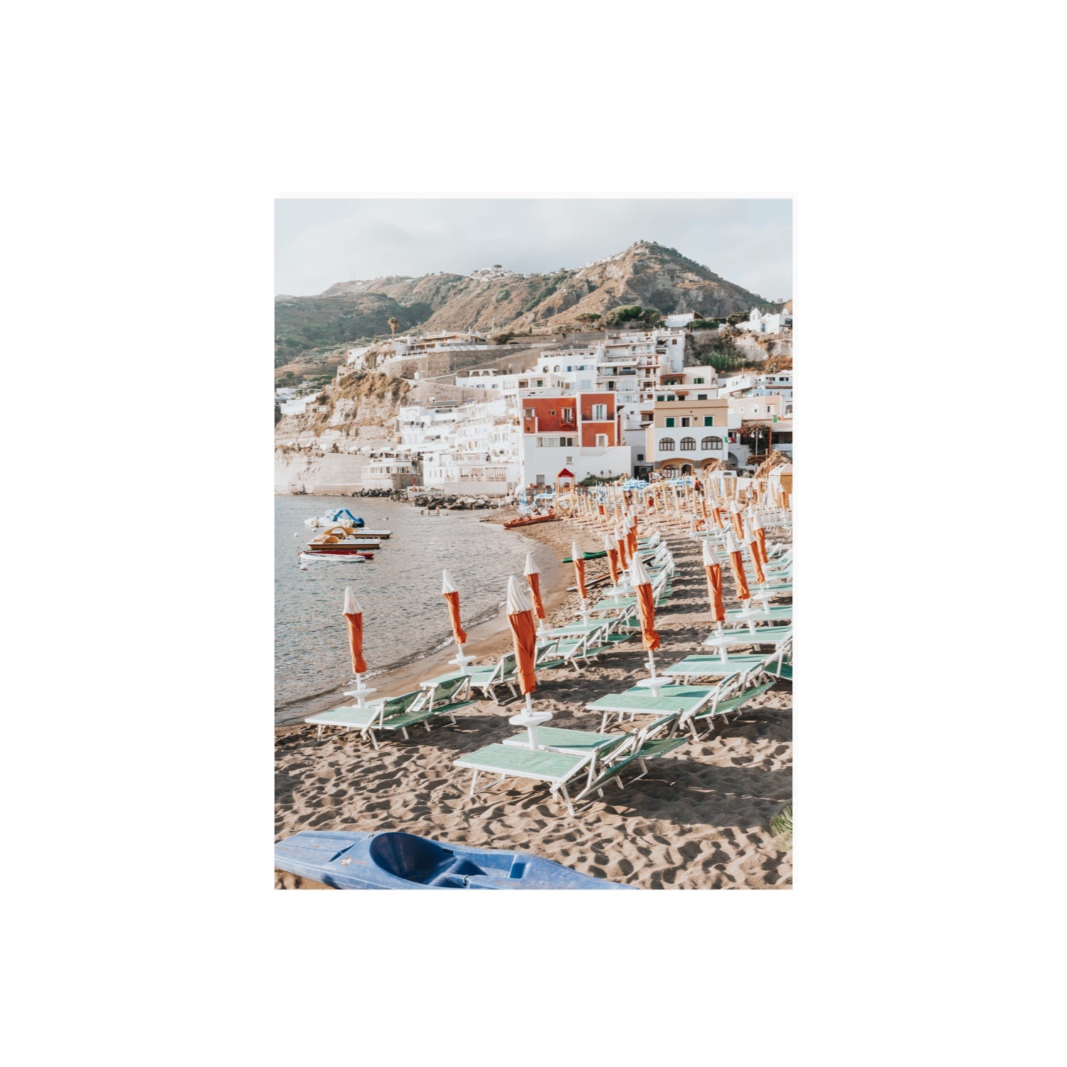 L'Isola del Paradiso Ischia Mediterranean wall art 18 x 24 in unframed fine art canvas