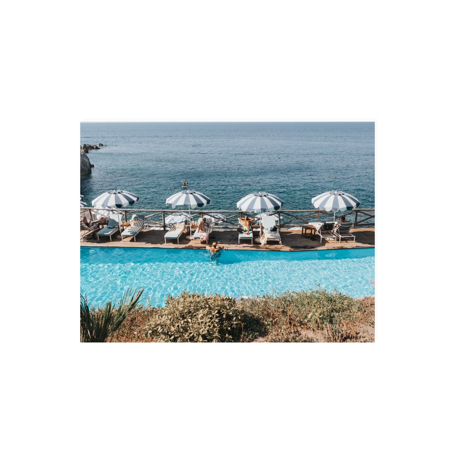 Hues Of Blues fine art print, Ischia, Italy, 18 x 24 in, Unframed, Fine Art Canvas