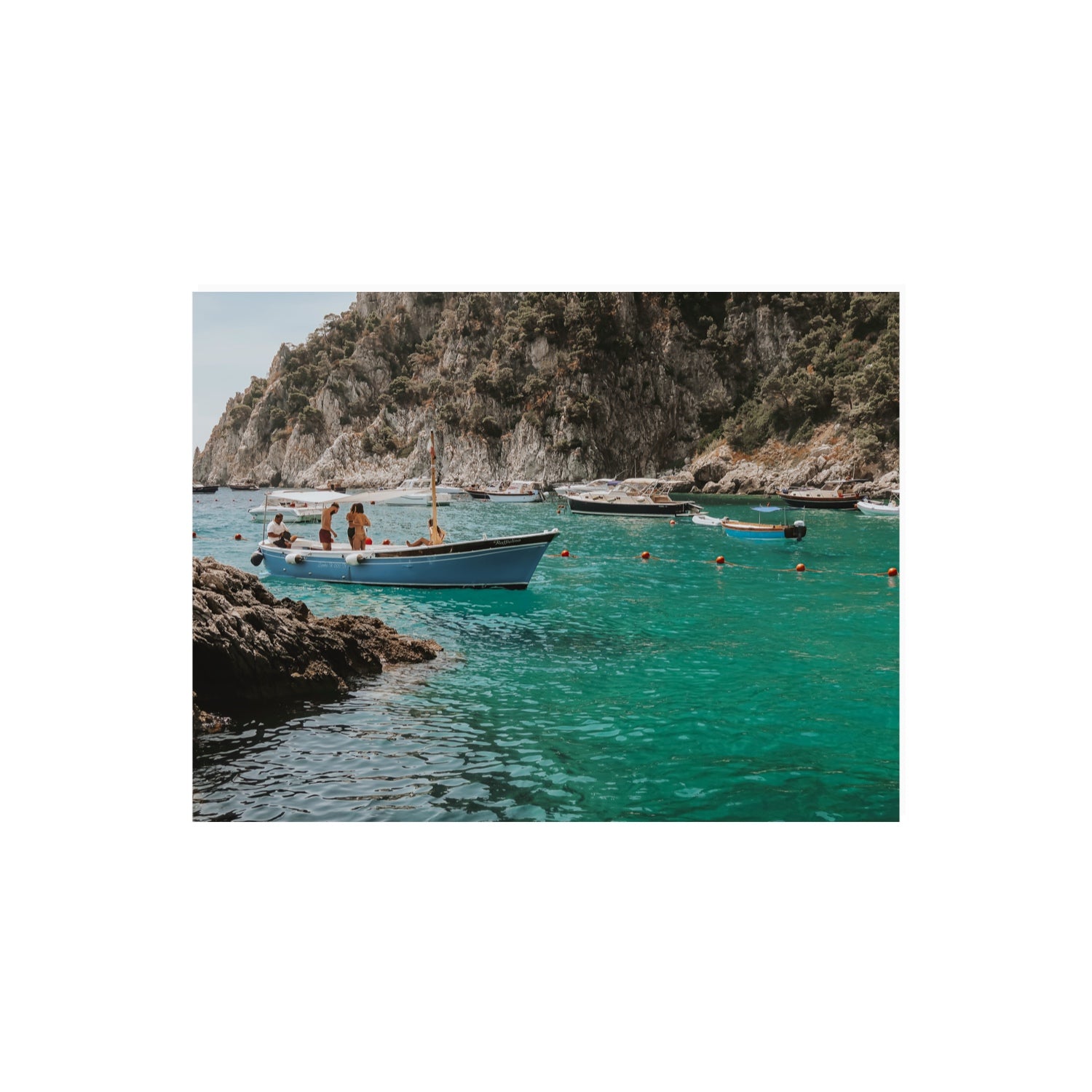 Cozy Cove Capri coastal Mediterranean wall art 18 x 24 in unframed fine art canvas