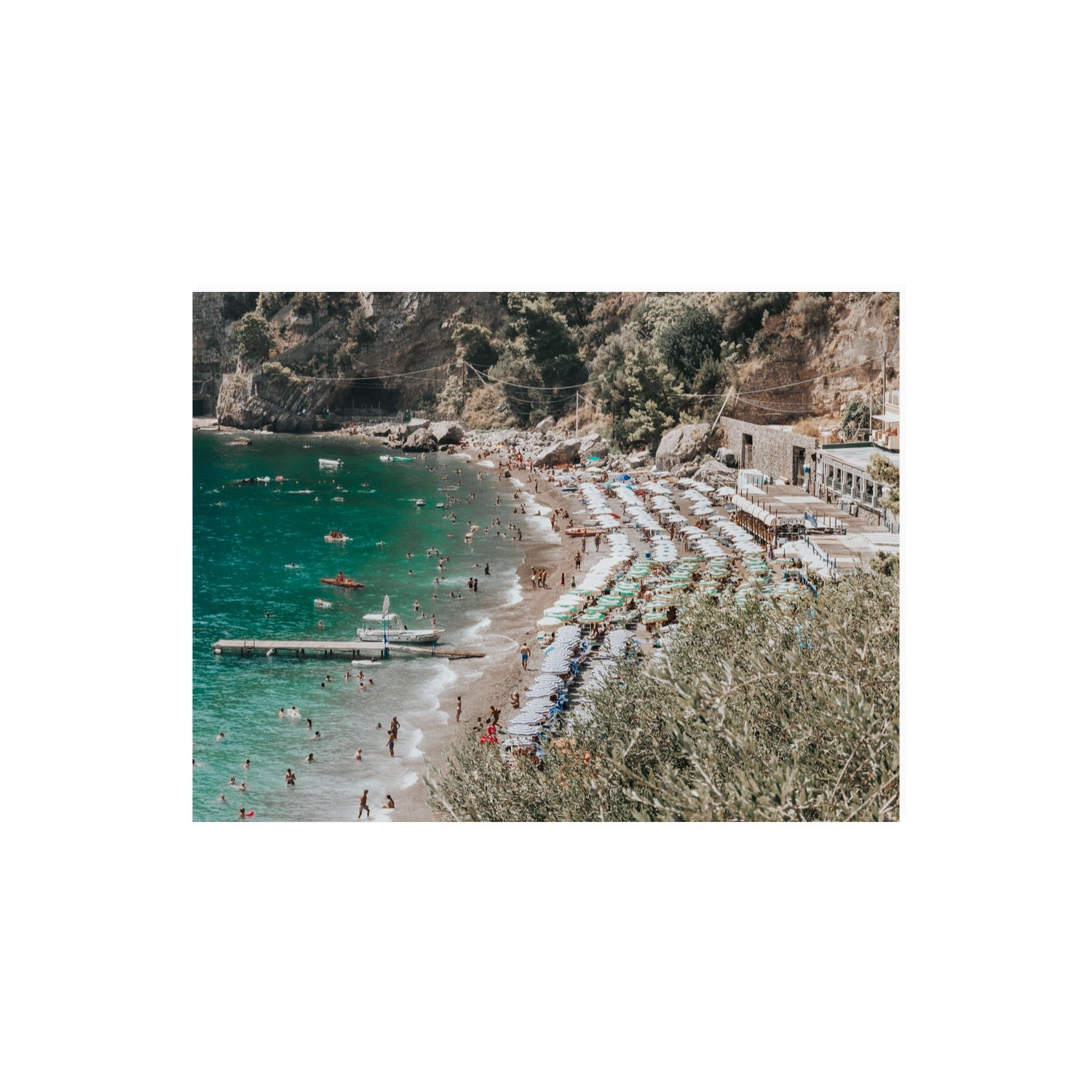 Fornillo Beach fine art print, Positano, Italy, 18 x 24 in, Unframed, Fine Art Canvas