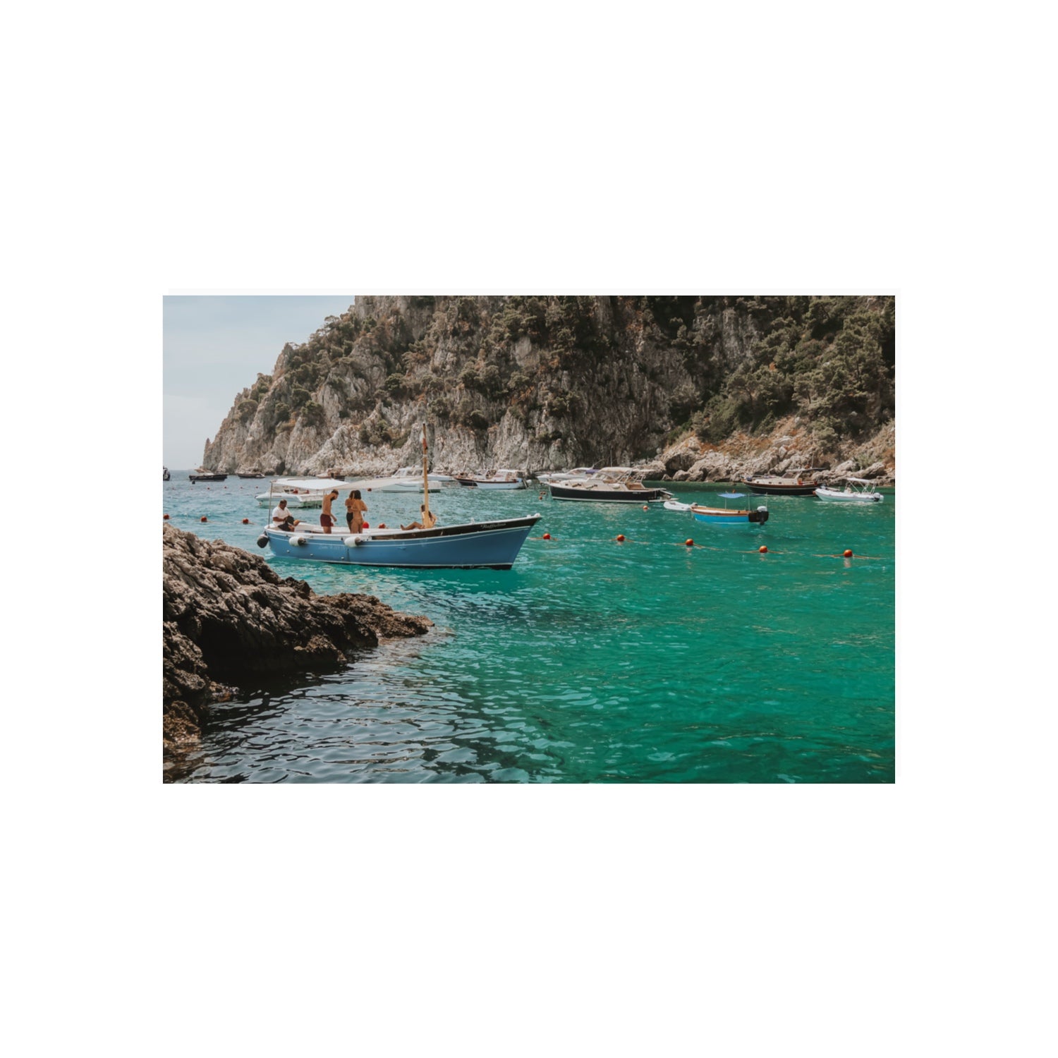 Cozy Cove Capri coastal Mediterranean wall art 20 x 30 in unframed fine art canvas