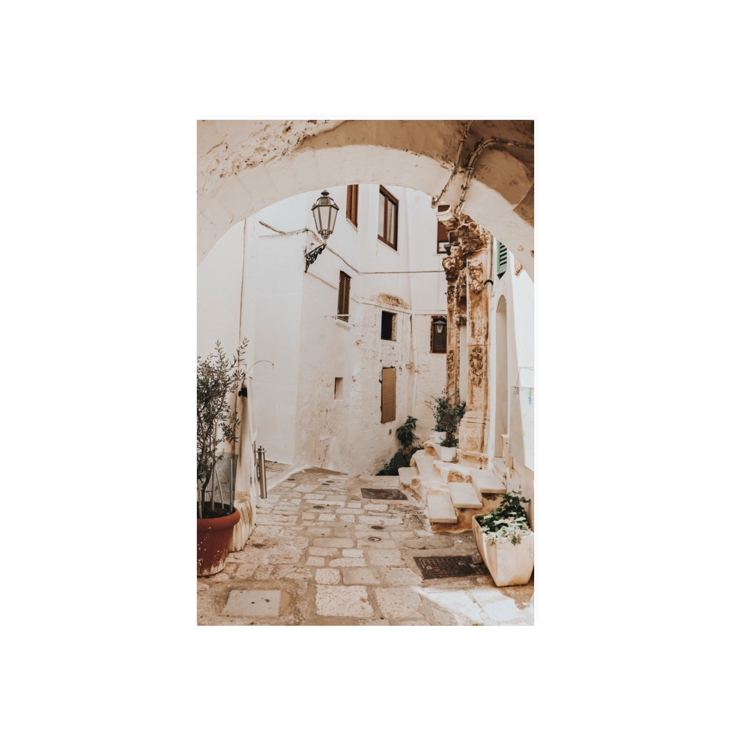 Pathway Wander Puglia Ostuni wall art 20 x 30 in unframed fine art canvas
