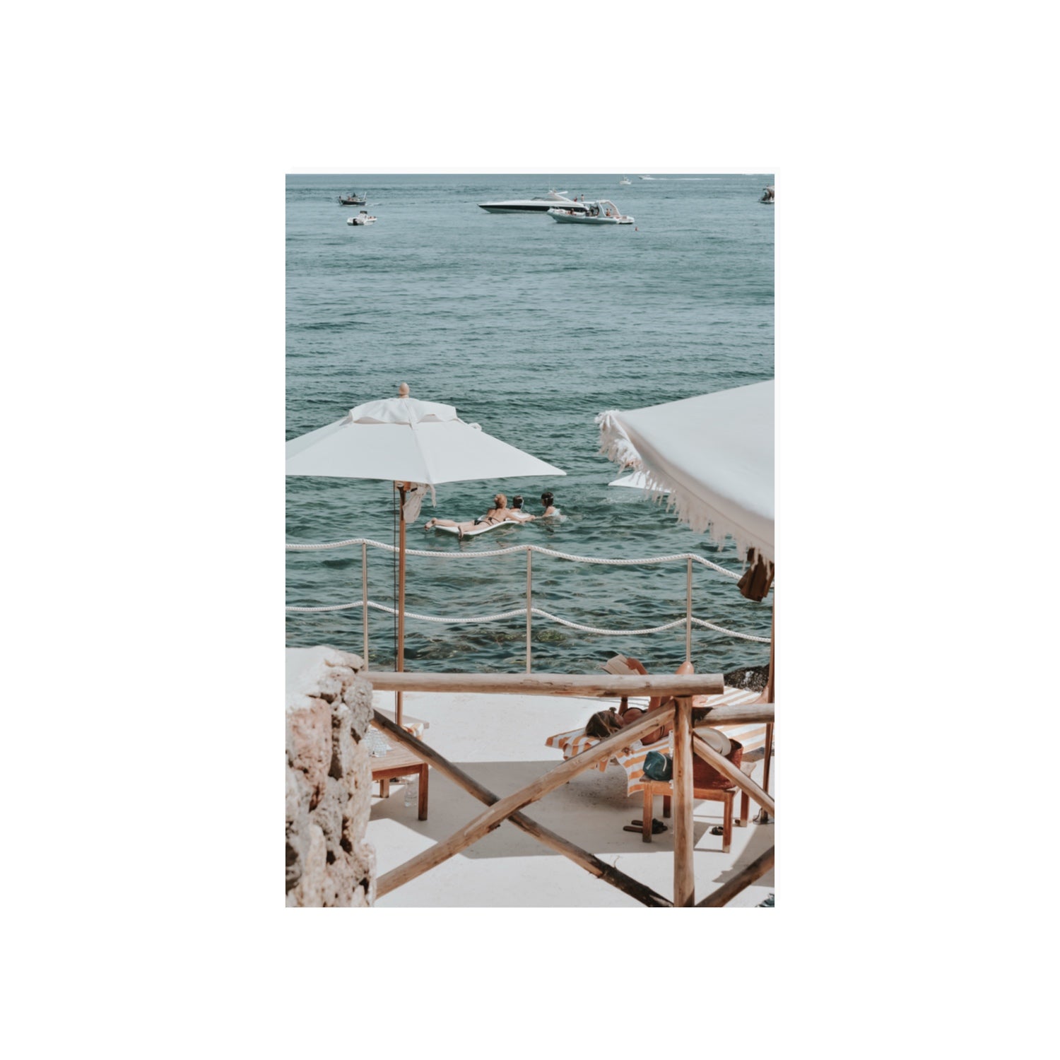 Hideaway Tuscany coastal Mediterranean wall art 20 x 30 in unframed fine art canvas