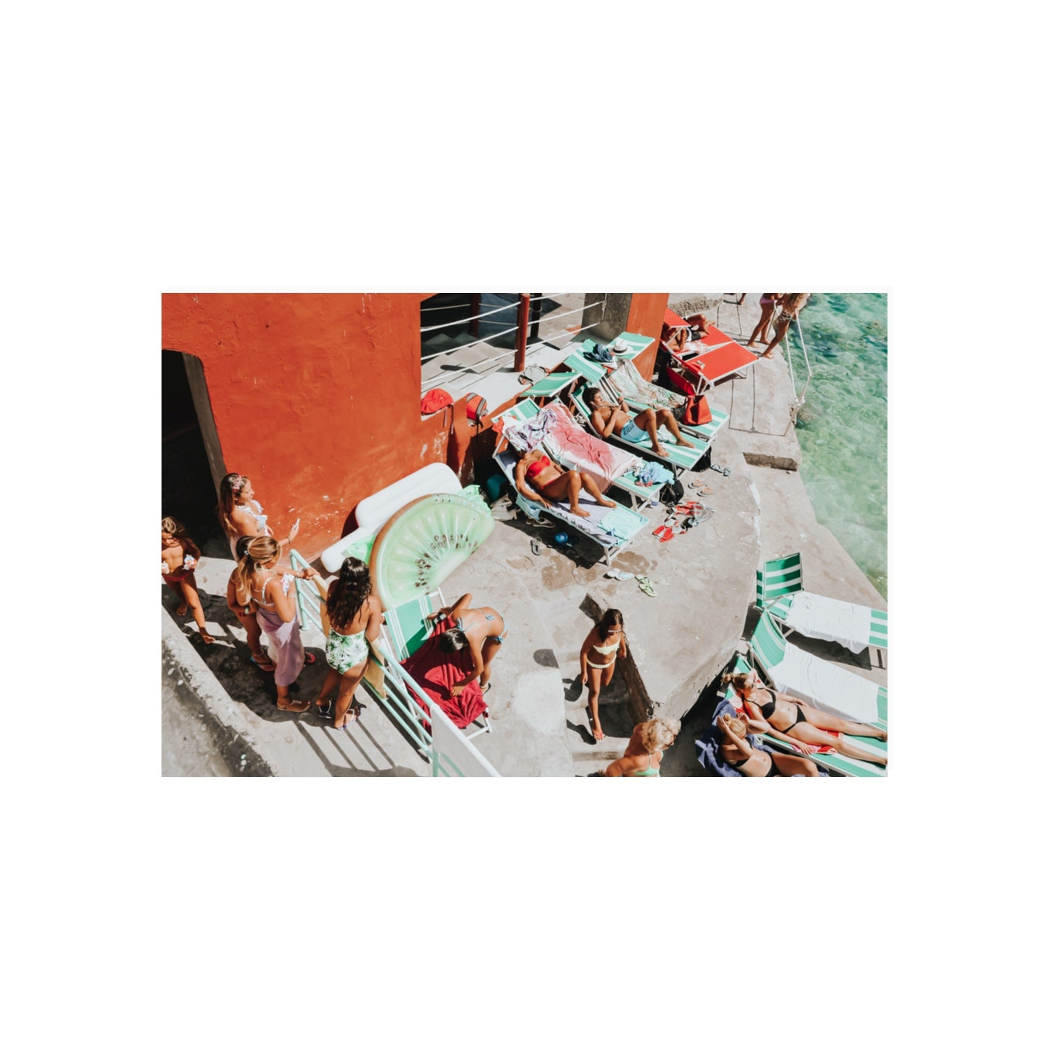 Italianita Capri beach Mediterranean wall art 20 x 30 in unframed fine art canvas