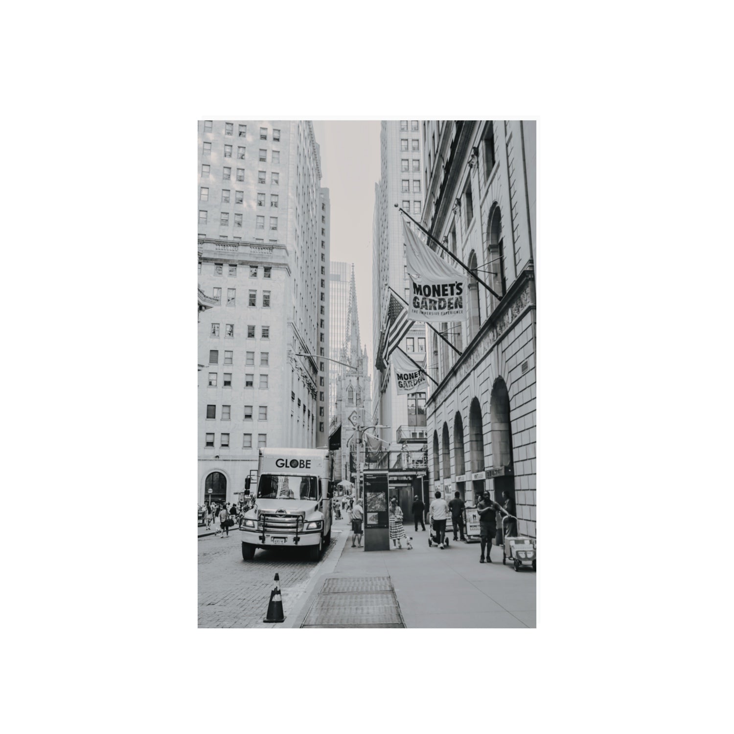 Metropolitan Monotone New York NYC Black & White wall art 20 x 30 in unframed fine art canvas