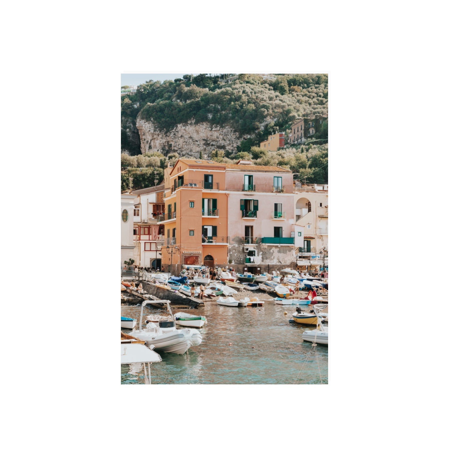 Boatyard Bliss fine art print, Sorrento, Italy, 20 x 30 in, Unframed, Fine Art Canvas