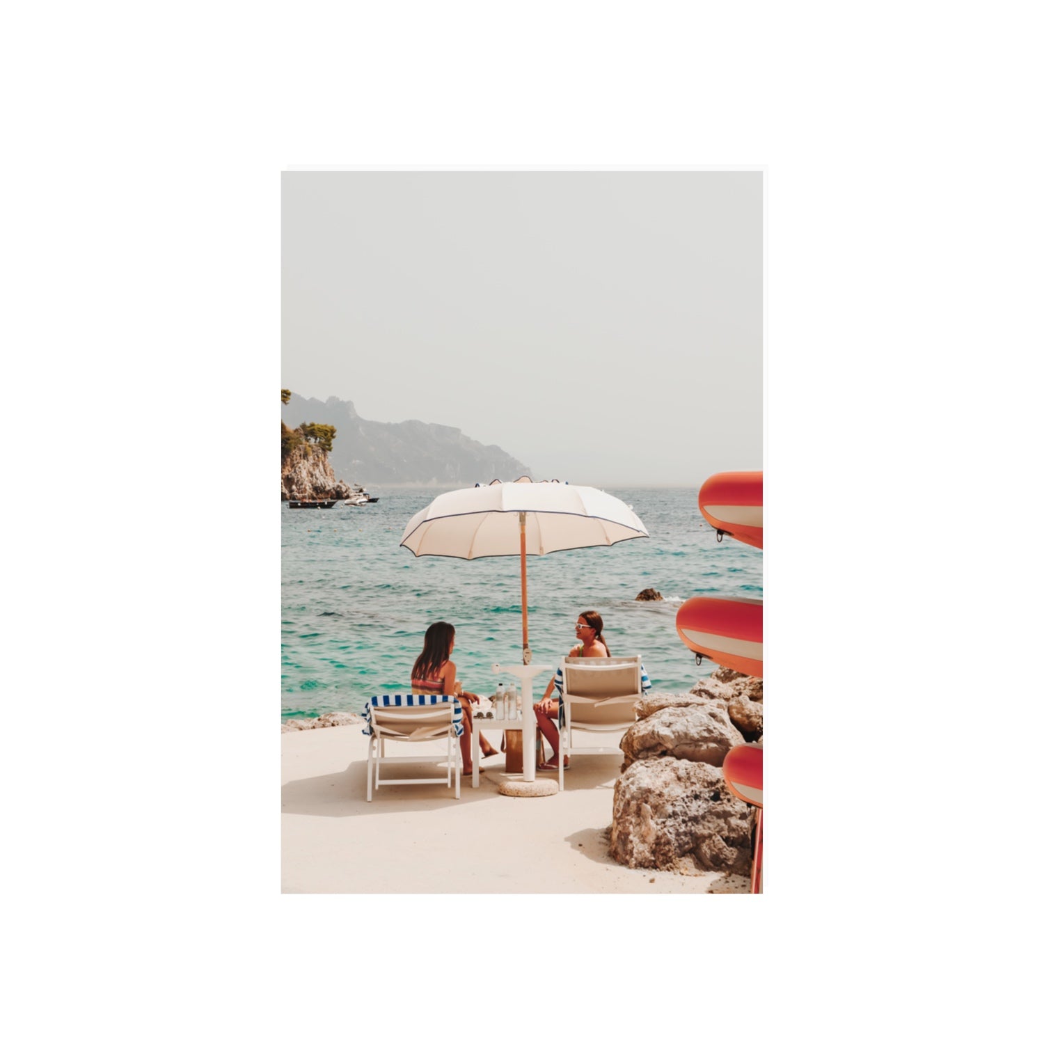 Salty Banter Amalfi Mediterranean wall art 20 x 30 in unframed fine art canvas