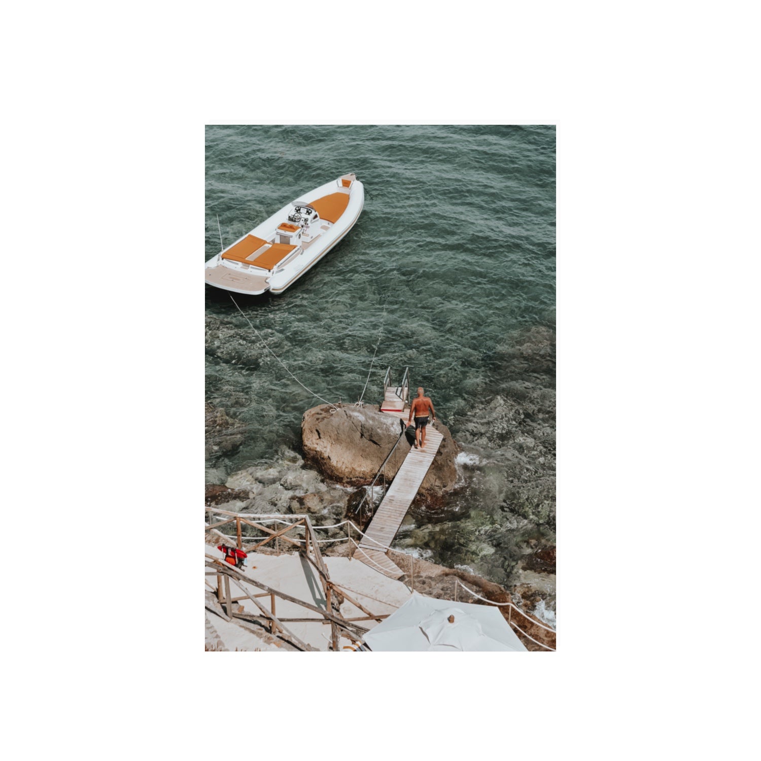Secret Cove Tuscany coastal Italian wall art 20 x 30 in unframed fine art canvas