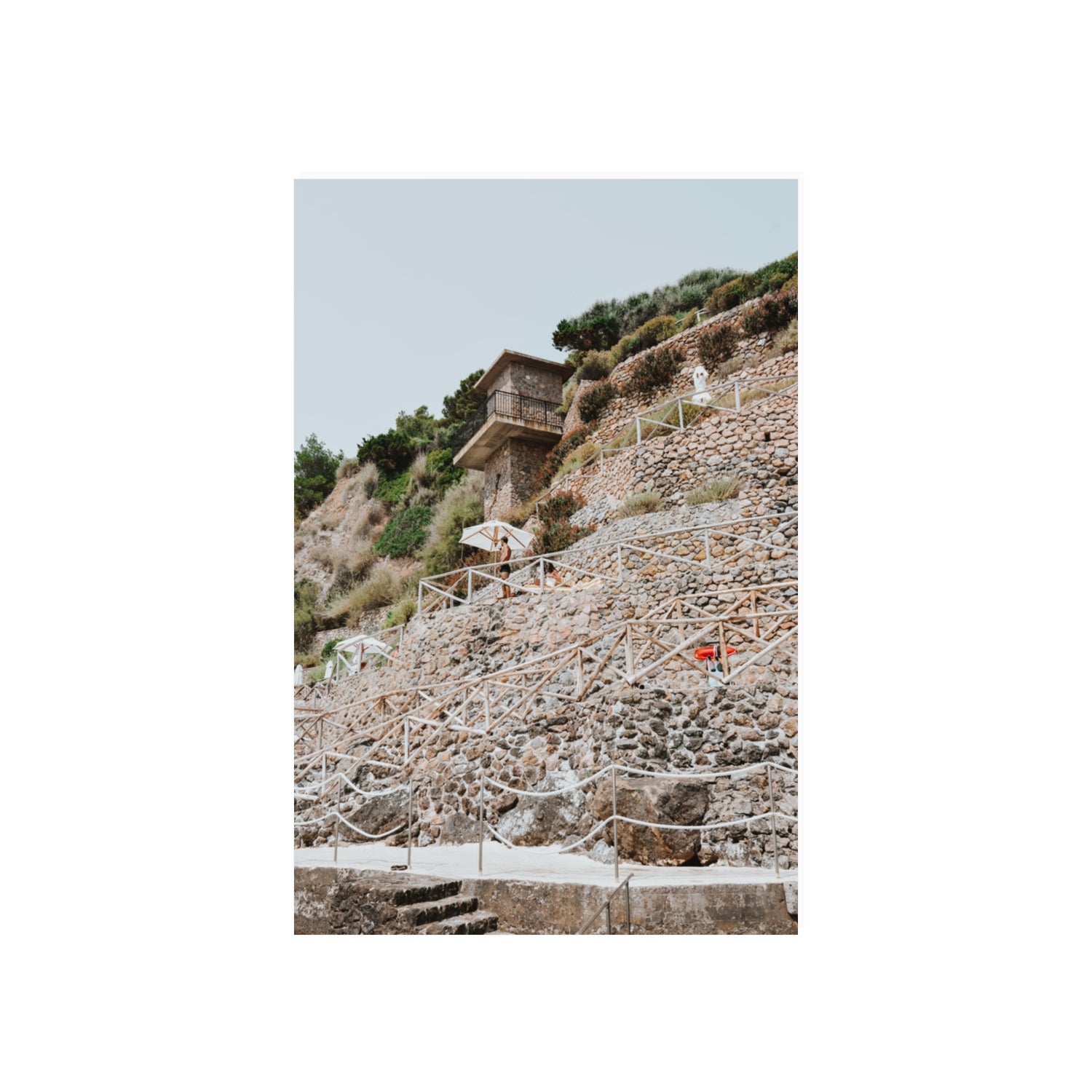 Solitude by the Sea Tuscany coastal Italian wall art 20 x 30 in unframed fine art canvas