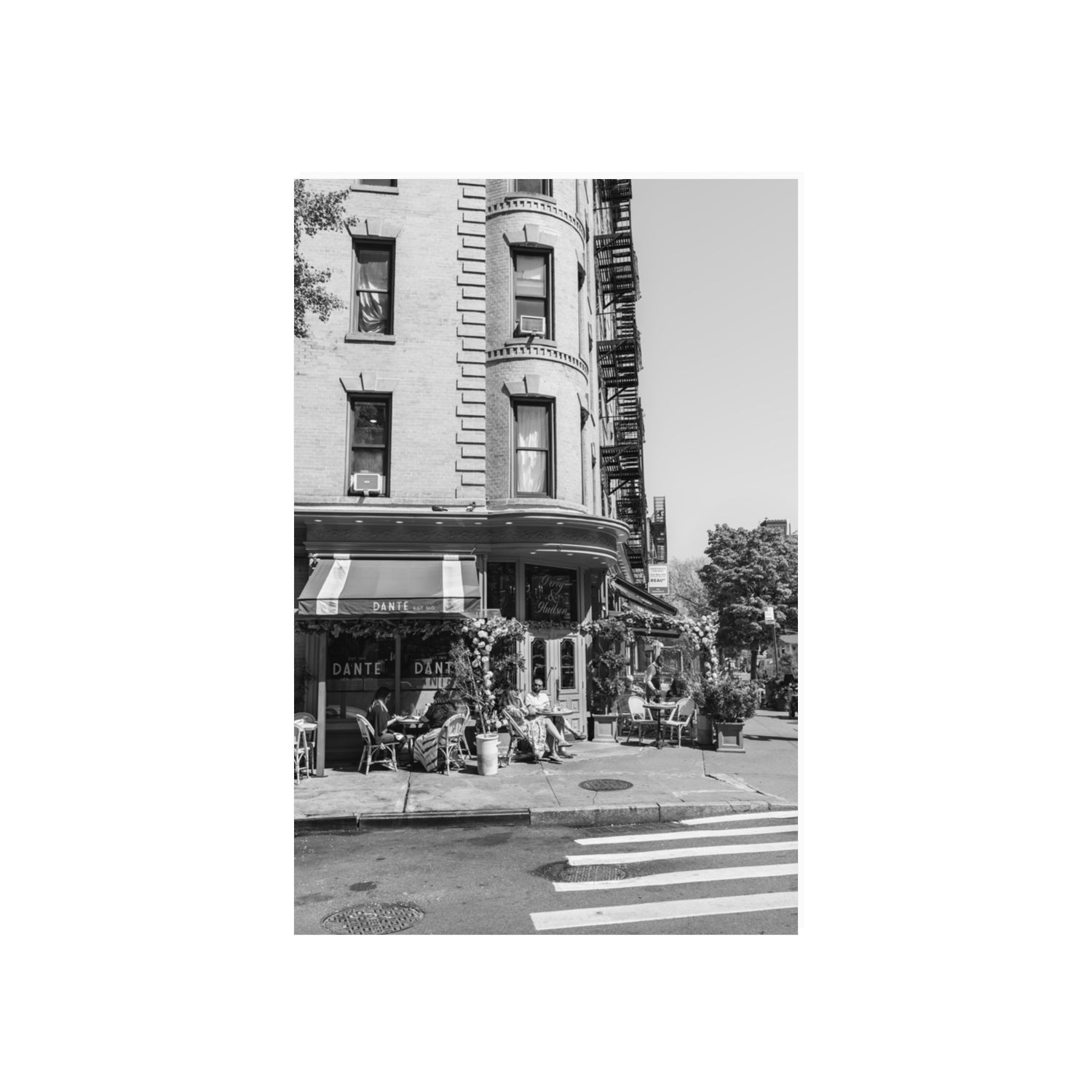 Sunny Soiree New York NYC Black & White wall art 20 x 30 in unframed fine art canvas