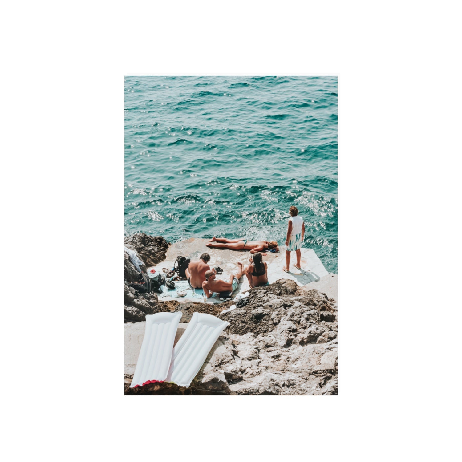 Gli Amici Praiano Amalfi Coast coastal wall art 20 x 30 in unframed fine art canvas
