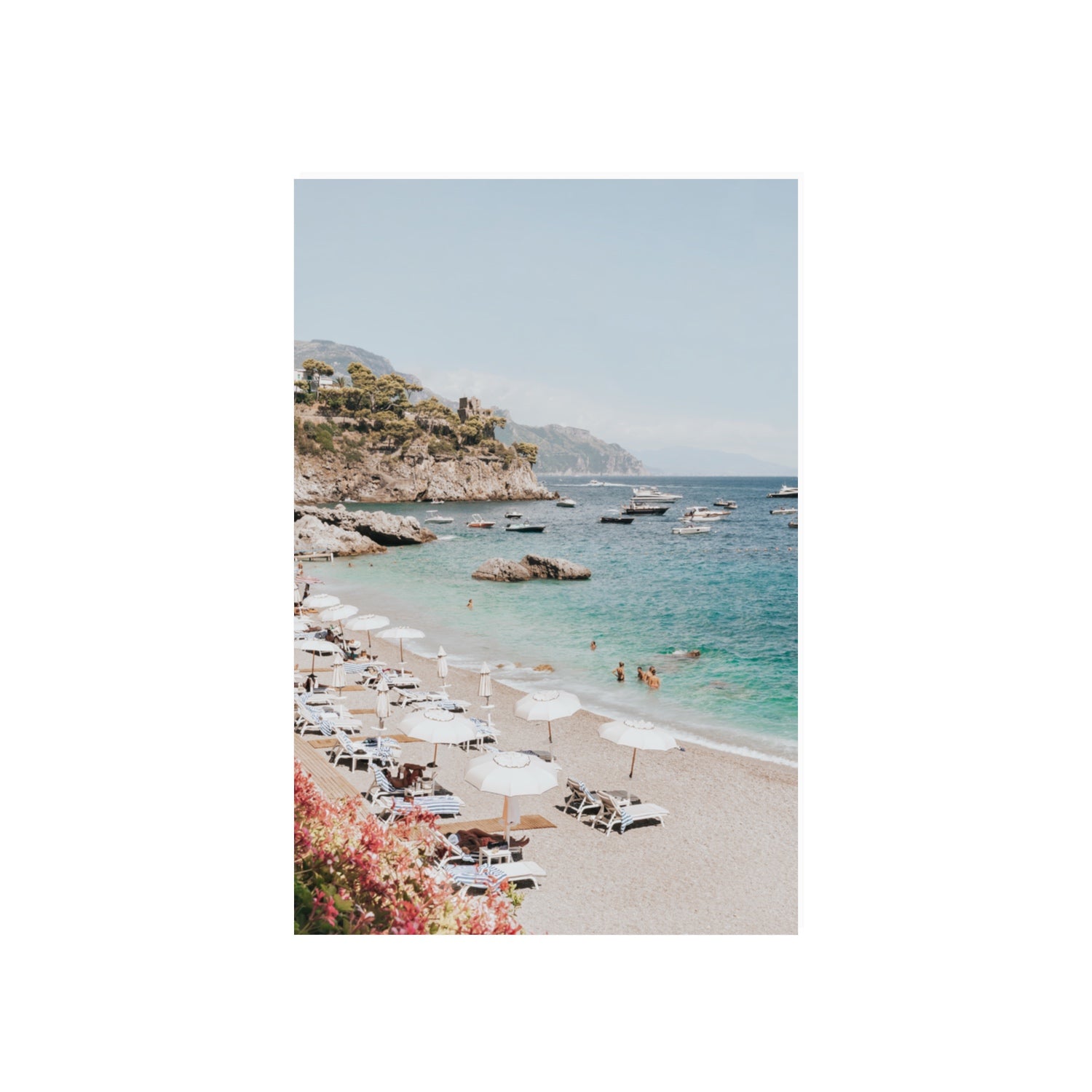 Seaview Refuge Amalfi coastal wall art 20 x 30 in unframed fine art canvas