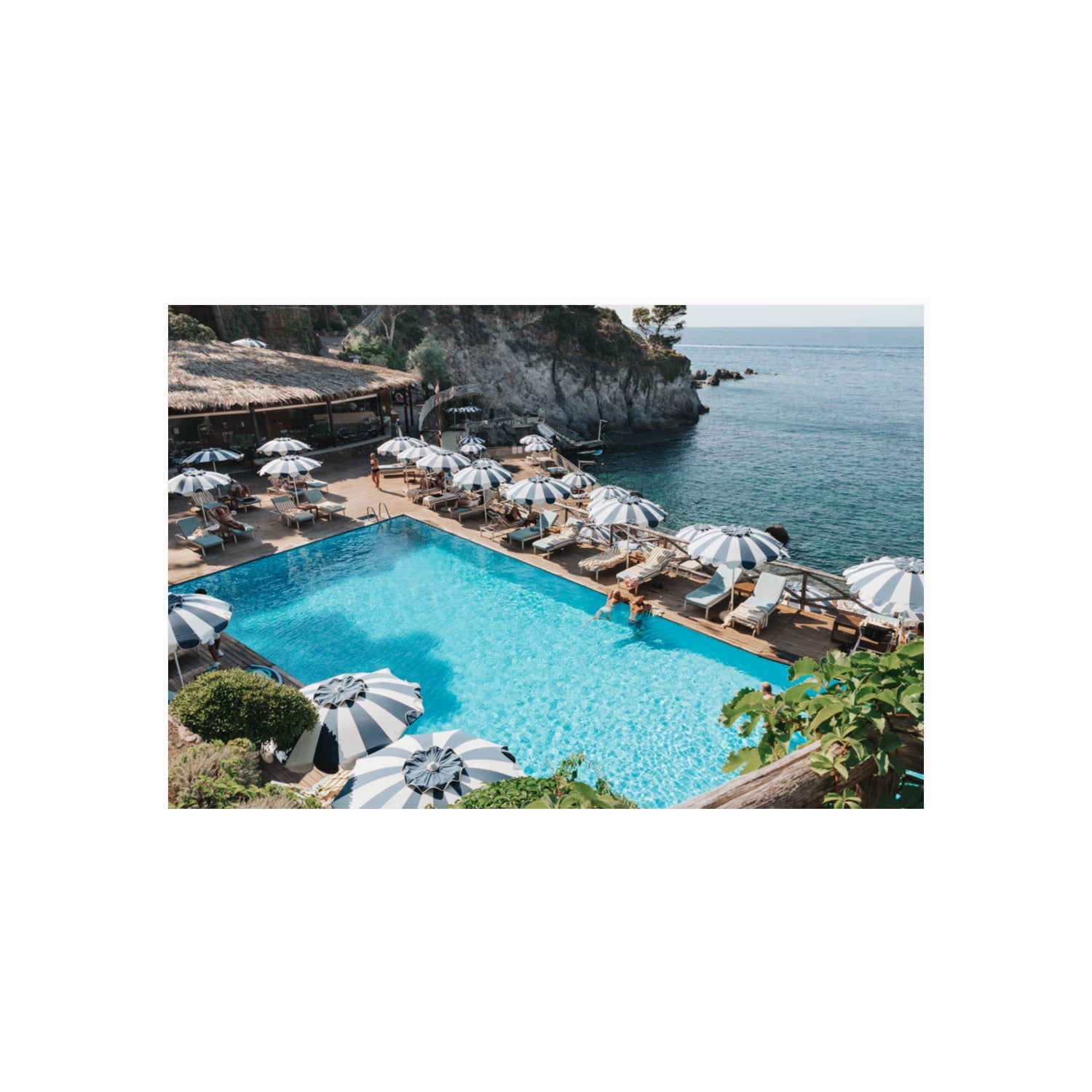 Oceanview Ischia Italian coastal wall art 20 x 30 in unframed fine art canvas