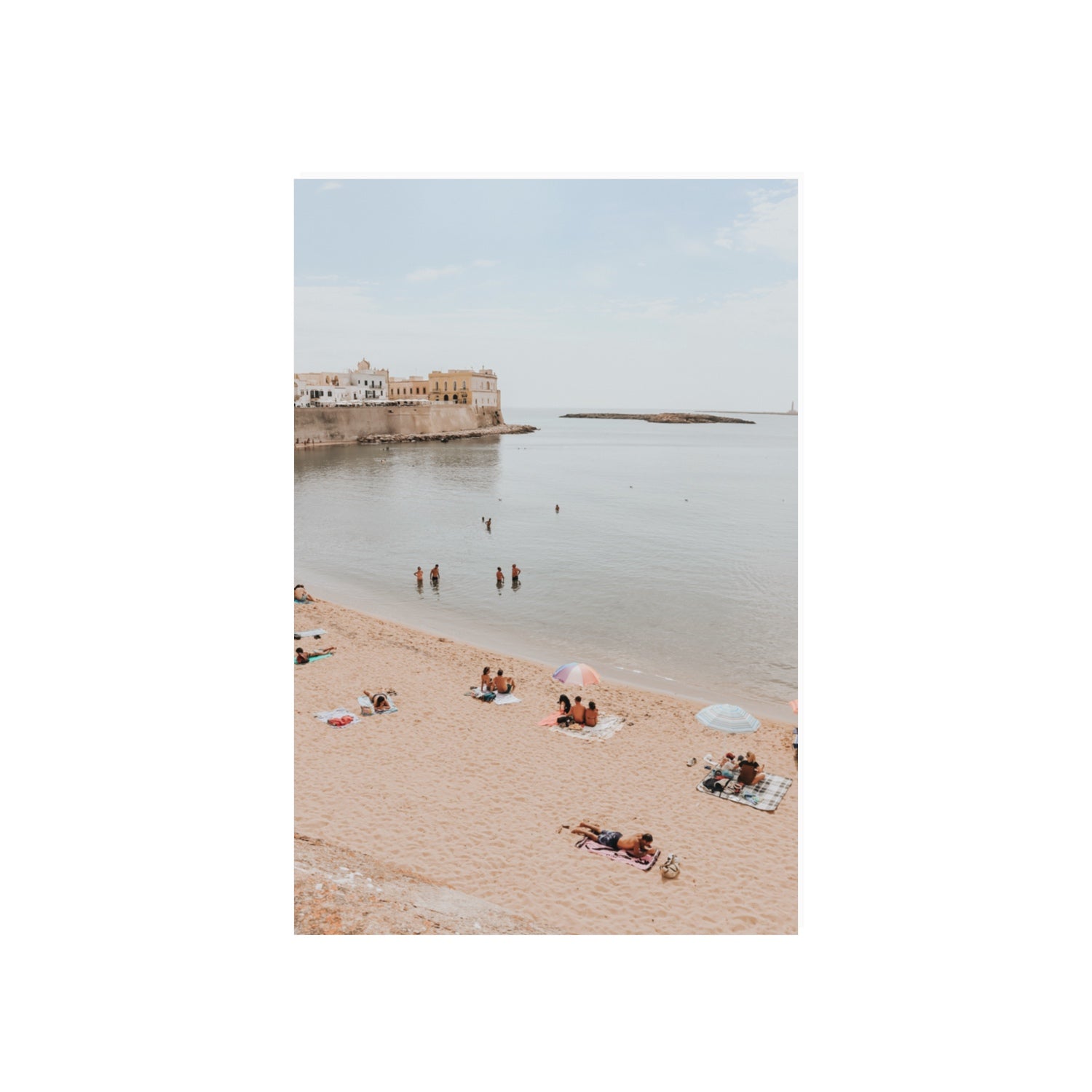 Spiaggia della Purita Puglia coastal art print 20 x 30 in unframed fine art canvas