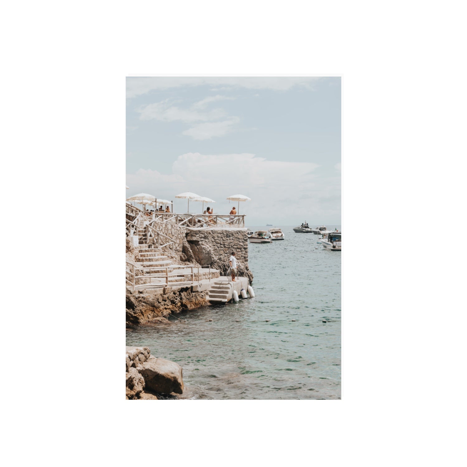 Pier Patrol fine art print, Nerano, Italy, 20 x 30 in, Unframed, Fine Art Canvas