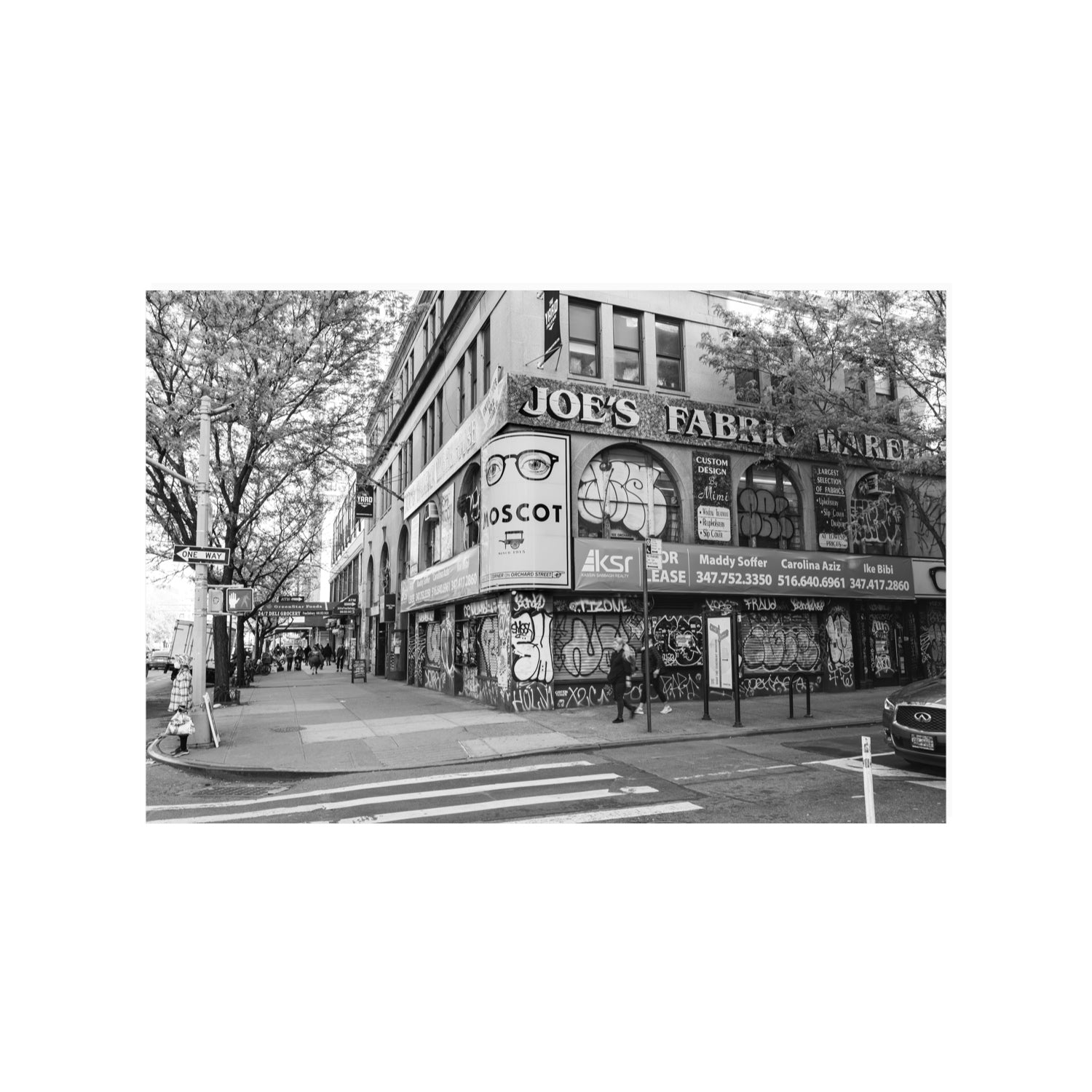 Wall Poetry New York NYC Black & White wall art 24 x 36 in unframed fine art canvas