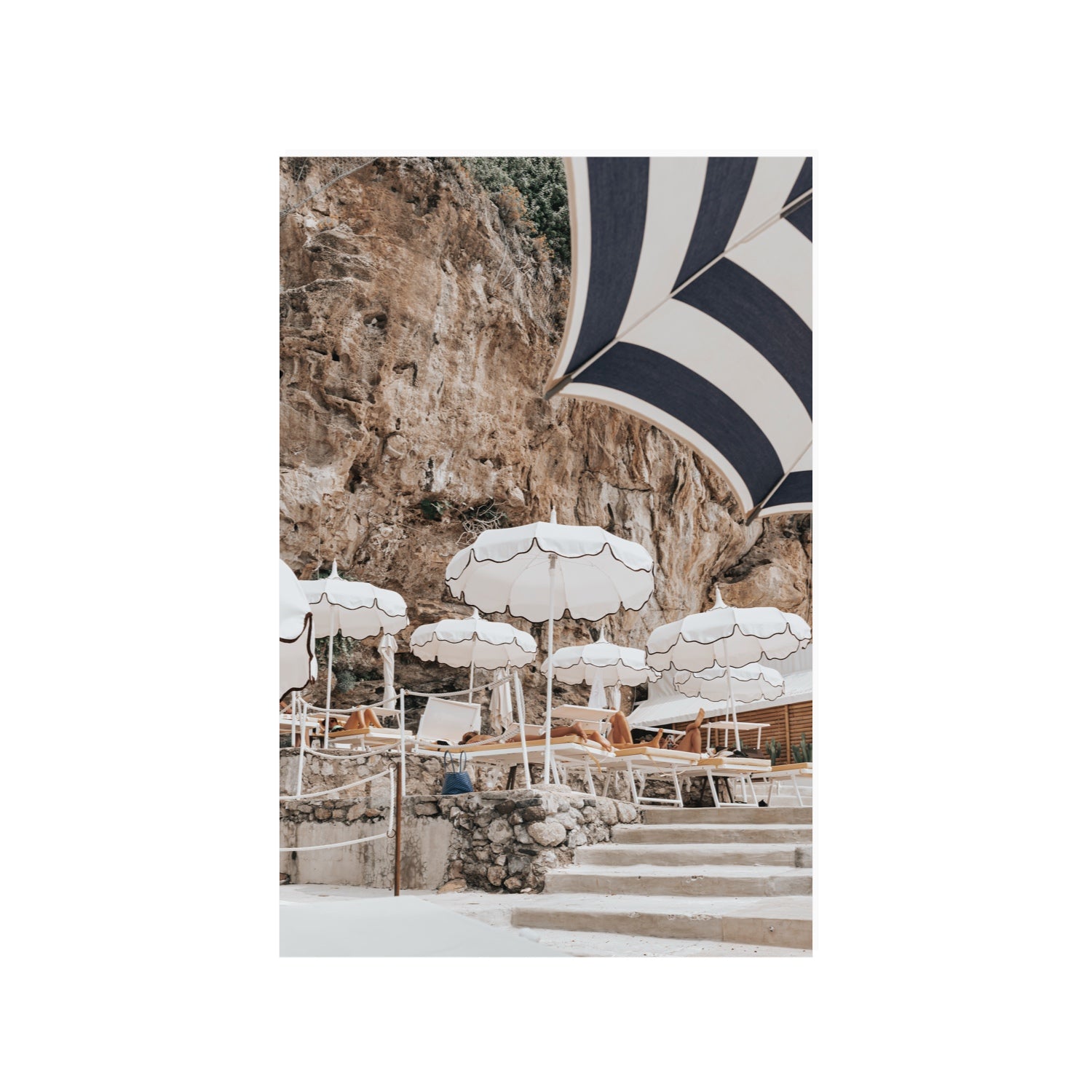 Rocky Refuge fine art print, Positano, Italy, 24 x 36 in, Unframed, Fine Art Canvas