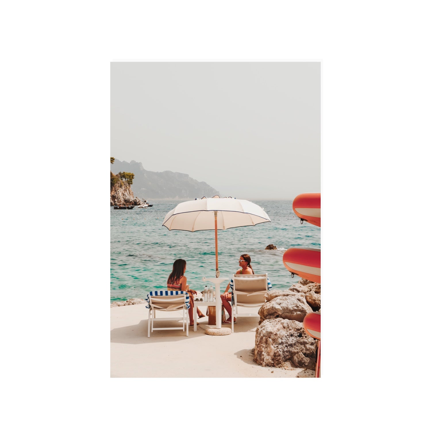 Salty Banter Amalfi Mediterranean wall art 24 x 36 in unframed fine art canvas