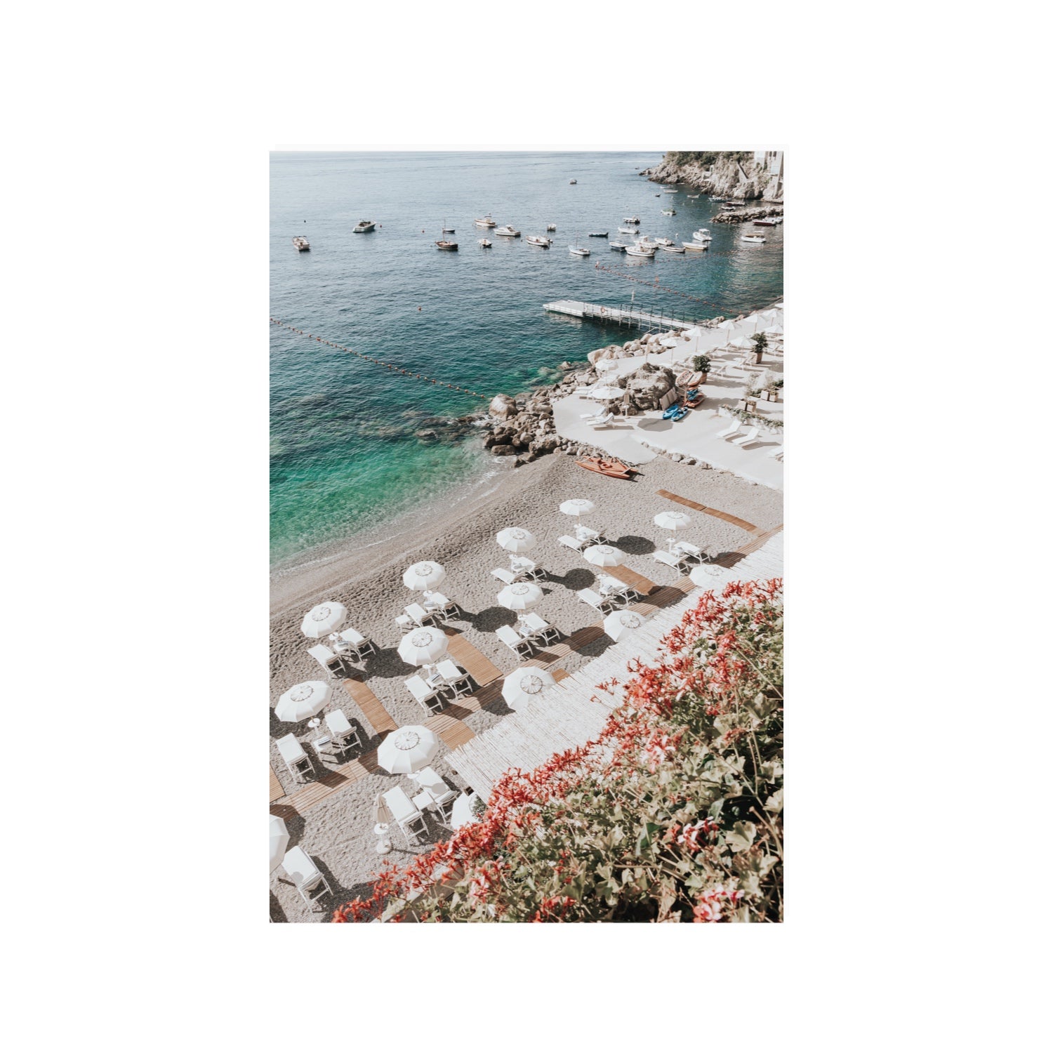 Tranquil Oasis Amalfi coastal wall art 24 x 36 in unframed fine art canvas