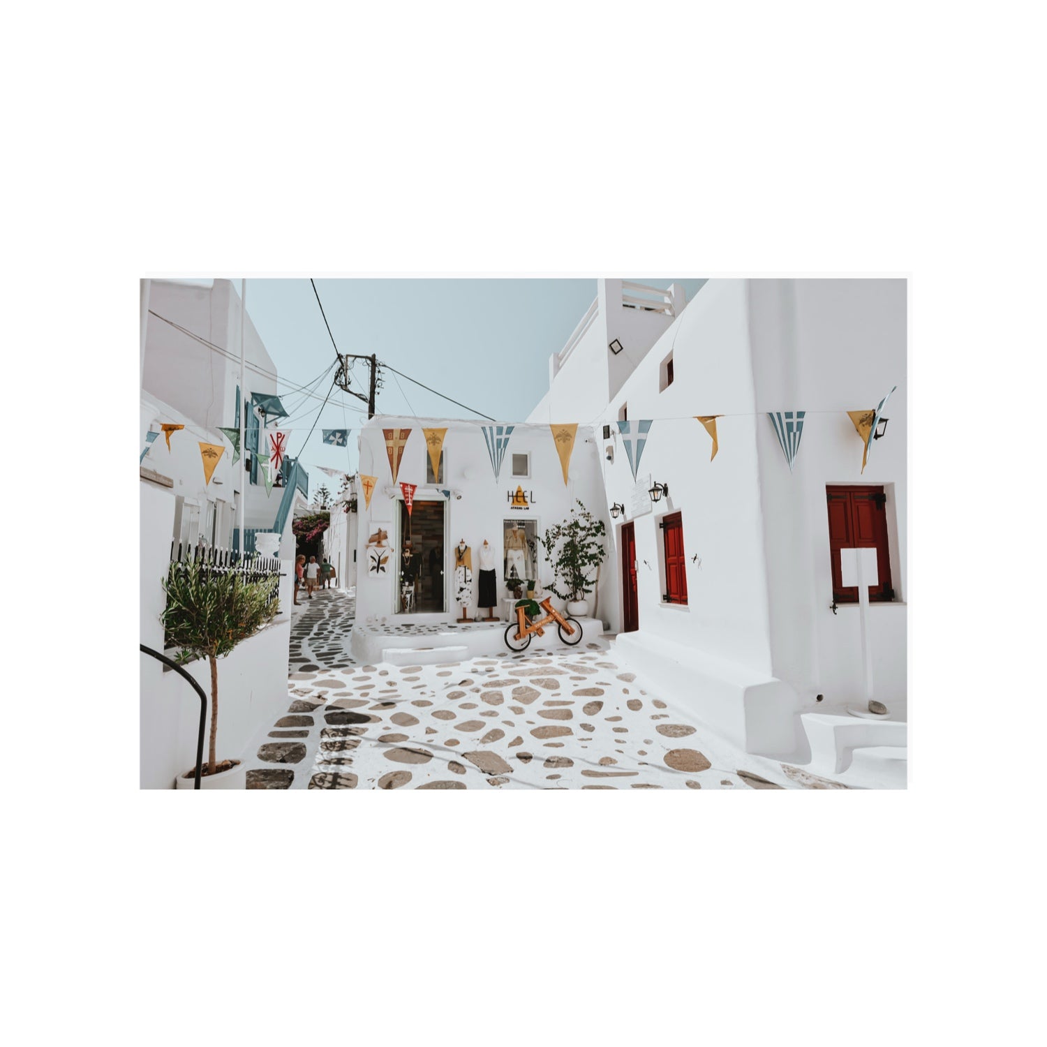 Cruising The Streets Mykonos Greek island wall art 24 x 36 in unframed fine art canvas