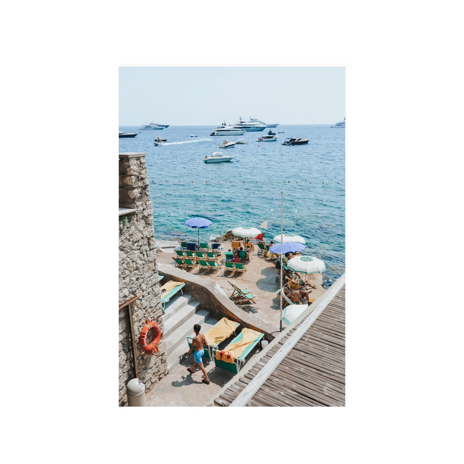 Canzone di Capri Capri Italian beach wall art 24 x 36 in unframed fine art canvas