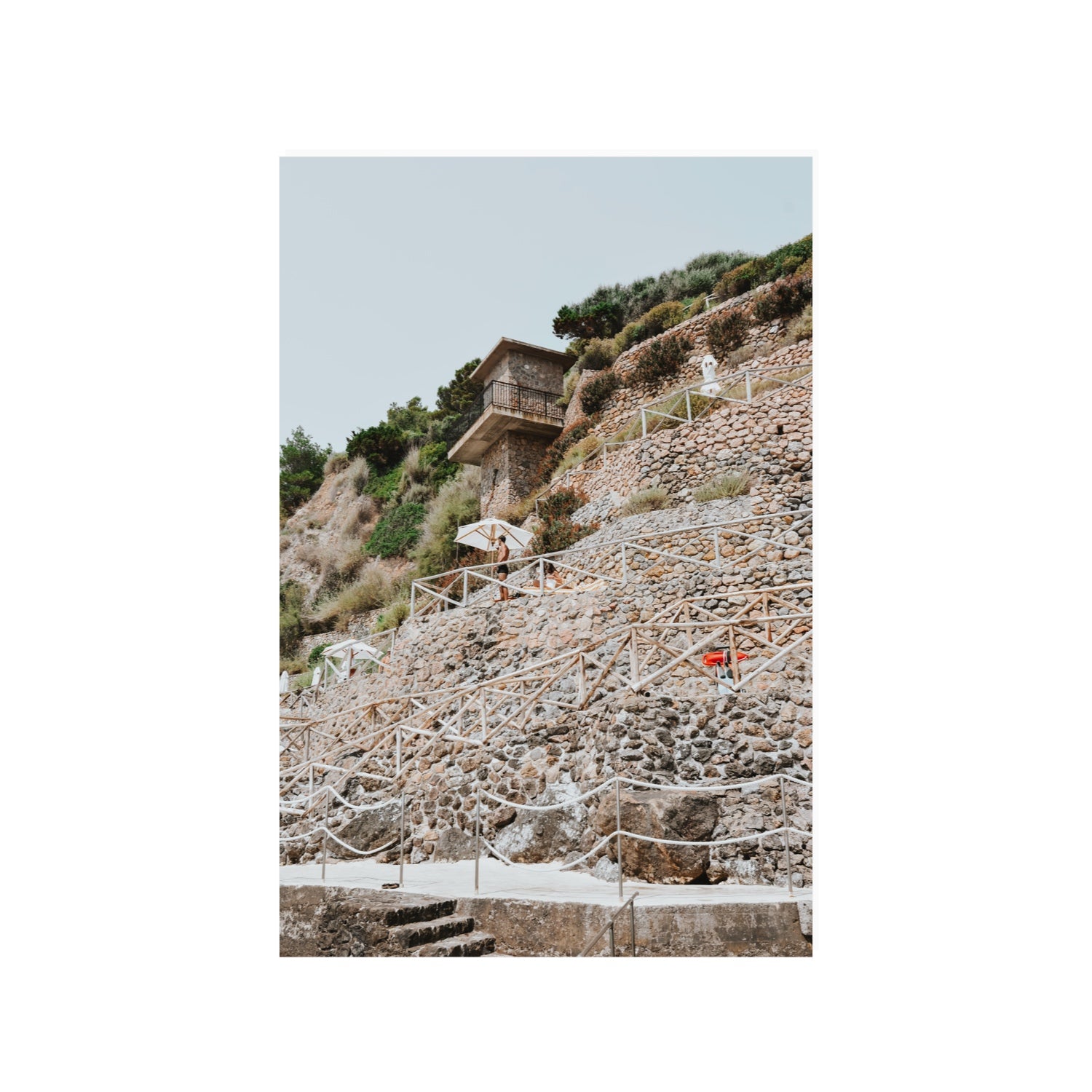 Solitude by the Sea Tuscany coastal Italian wall art 24 x 36 in unframed fine art canvas