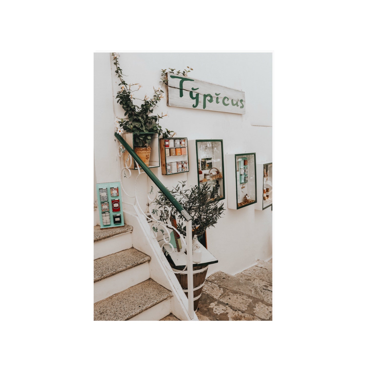 Il Negozio Puglia Ostuni wall art 24 x 36 in unframed fine art canvas