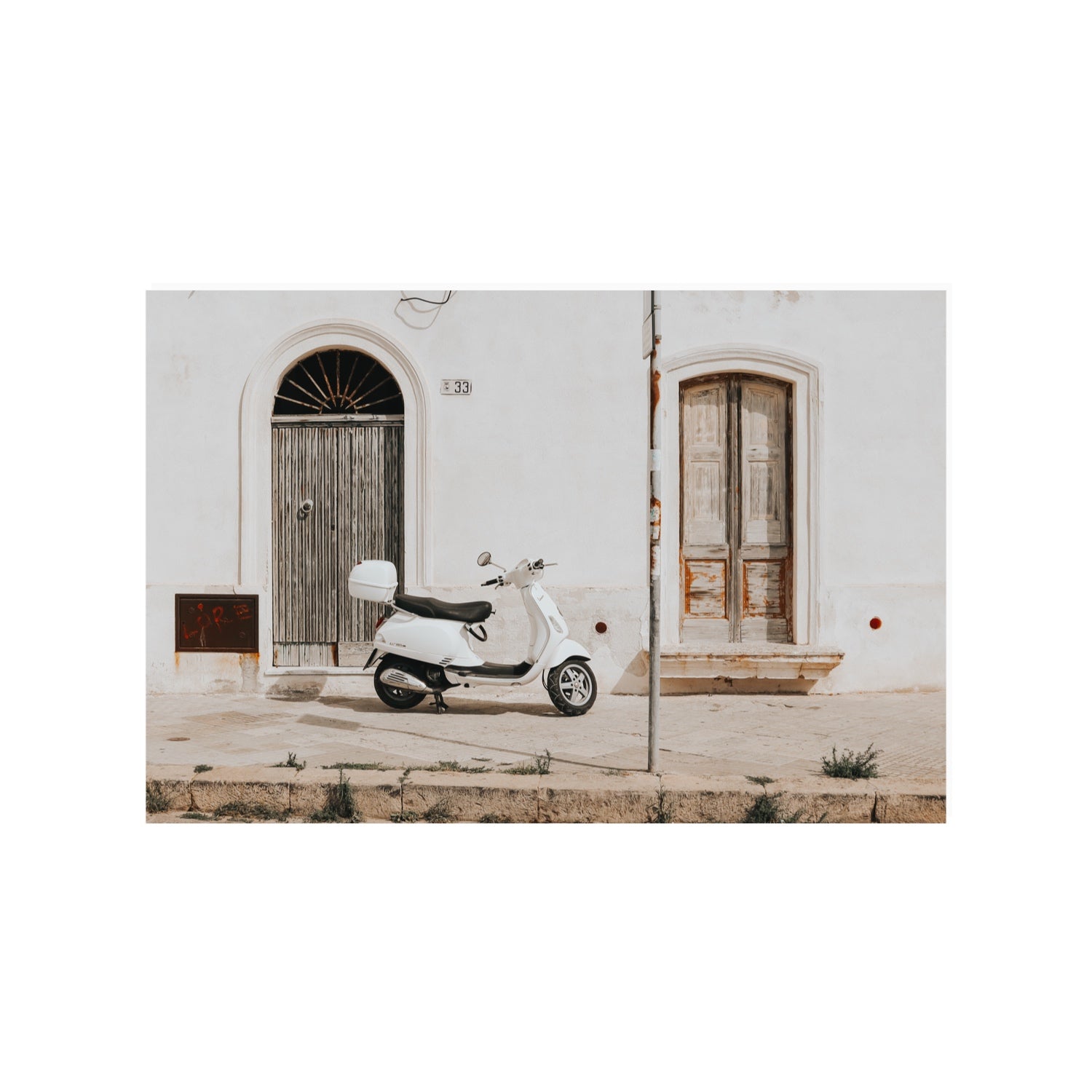 Vespa Nostalgia Puglia Italian wall art 24 x 36 in unframed fine art canvas