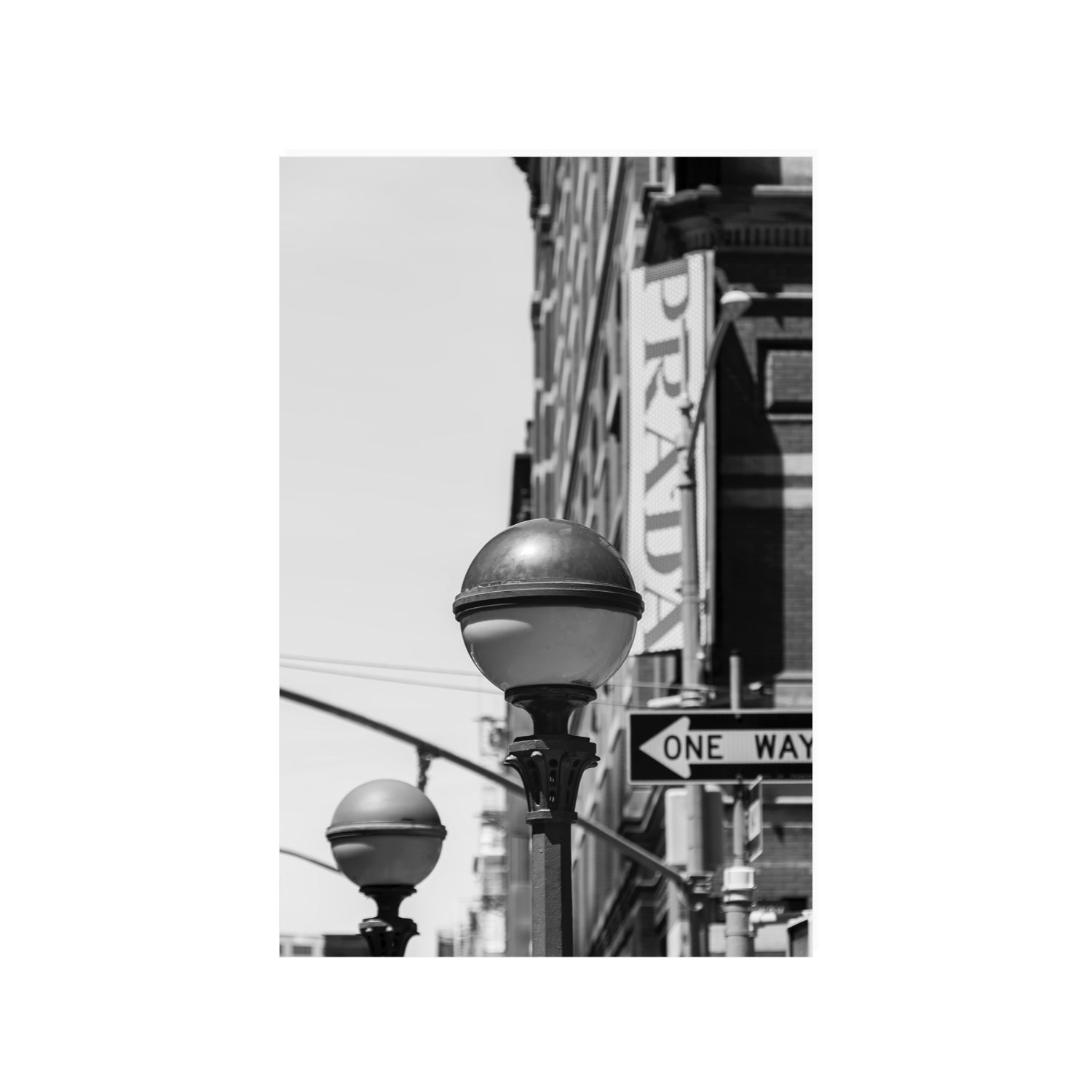 Subway Style New York NYC Black & White wall art 24 x 36 in unframed fine art canvas
