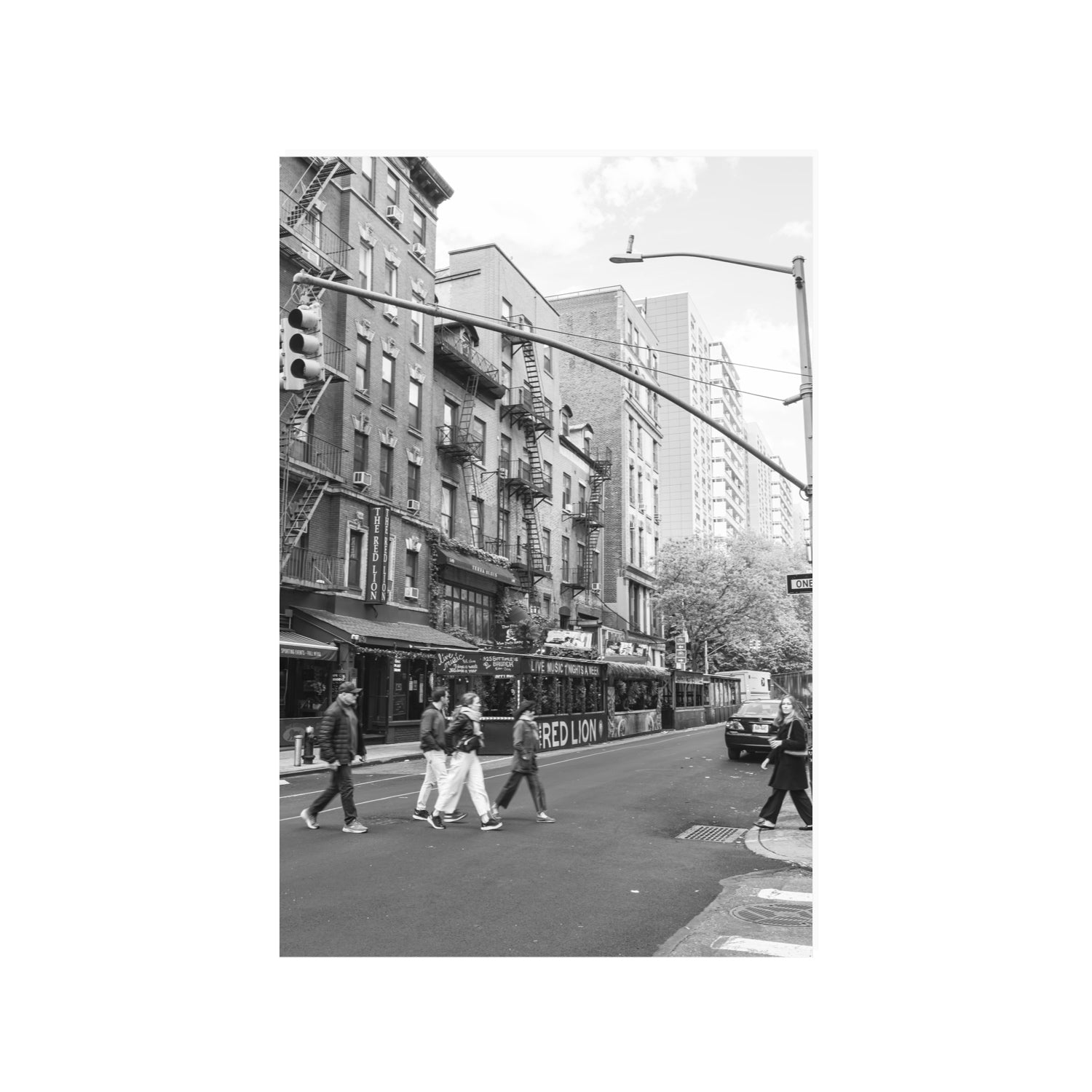 Spectral Streets New York NYC Black & White wall art 24 x 36 in unframed fine art canvas