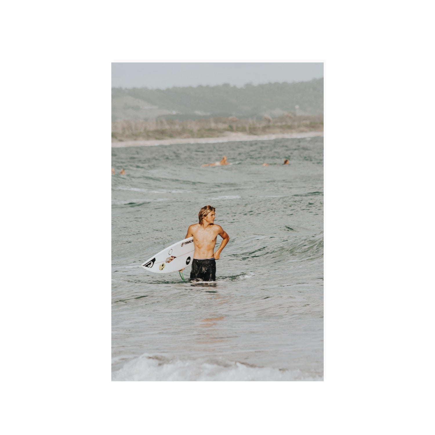 Chasing Mavericks Byron Bay Surf coastal wall art 24 x 36 in unframed fine art canvas
