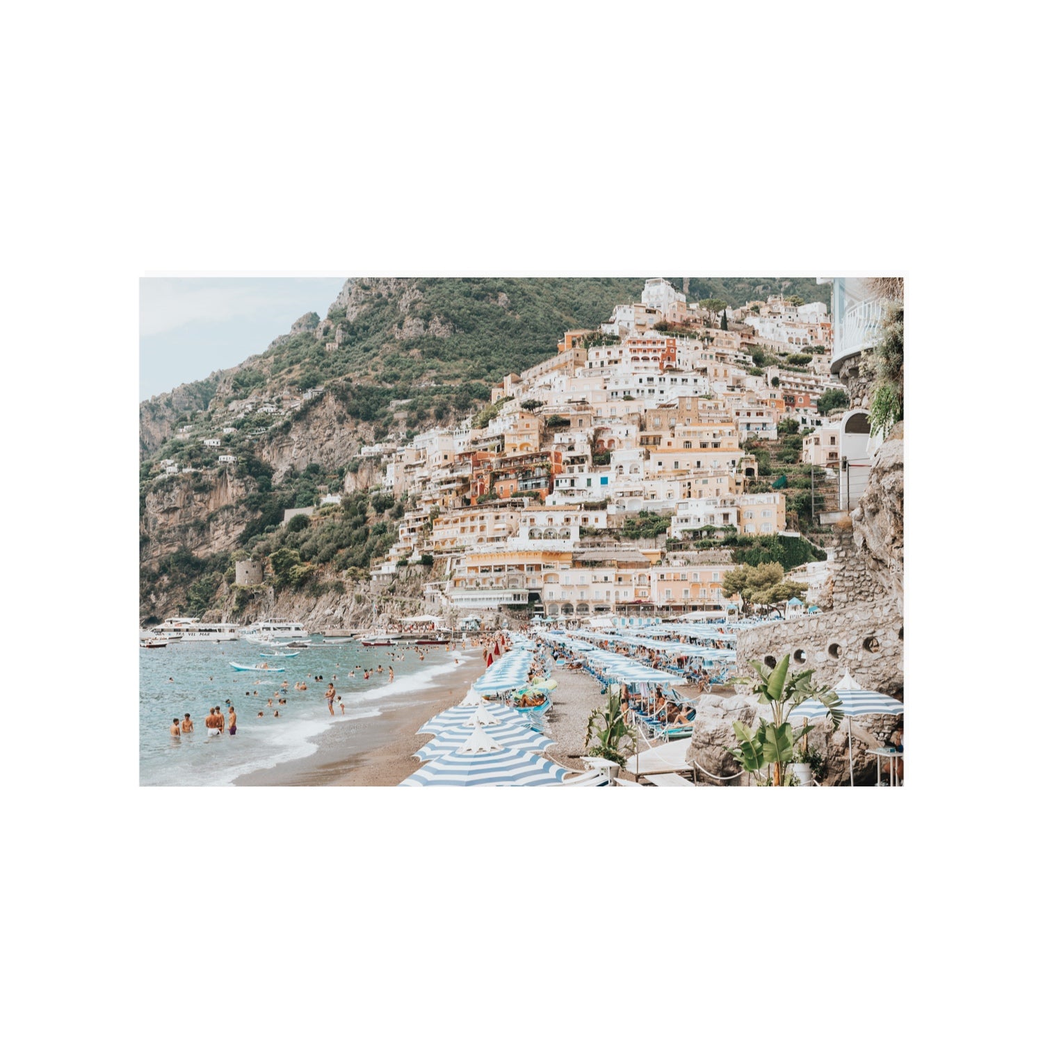 Villagio Sul Mare fine art print, Positano, Italy, 24 x 36 in, Unframed, Fine Art Canvas
