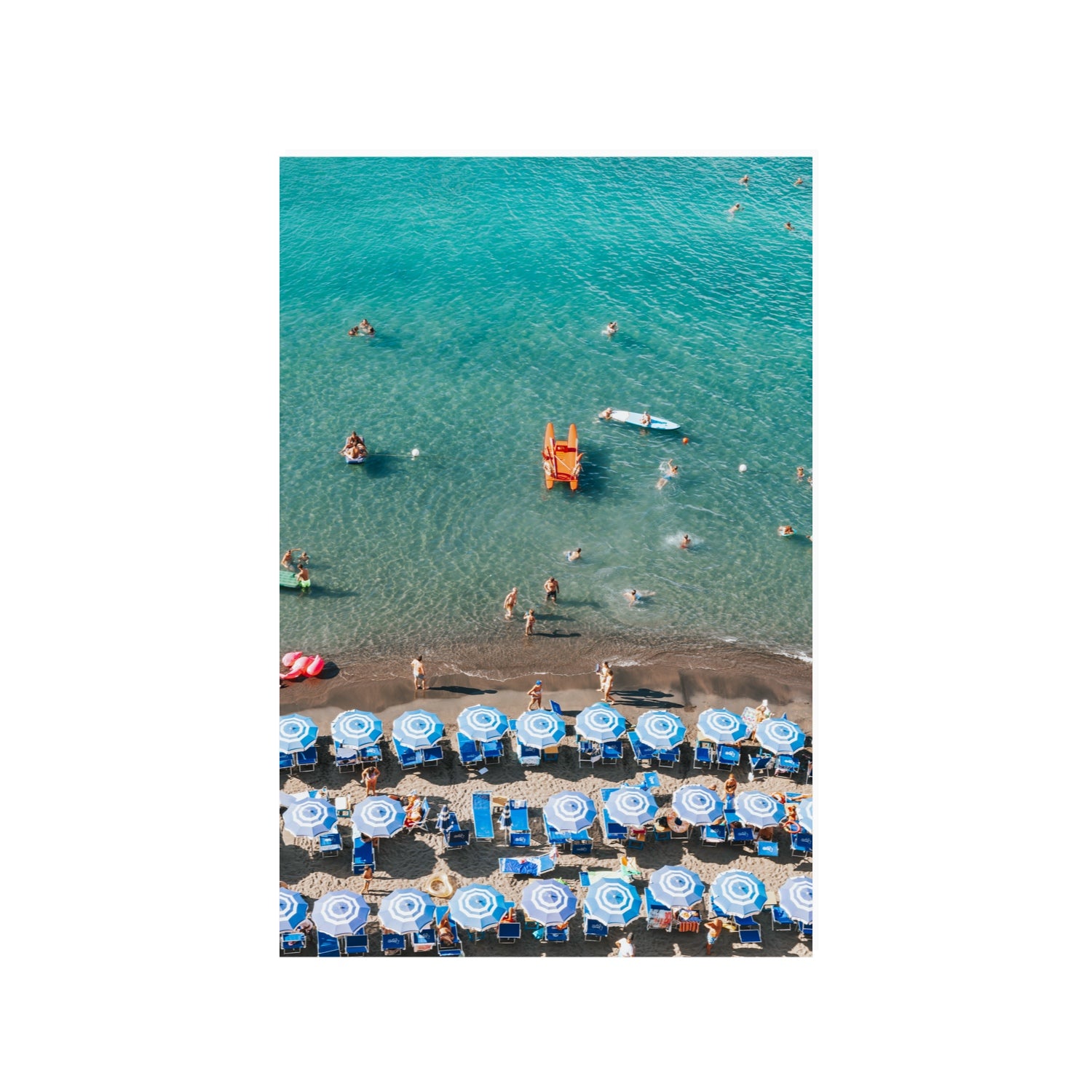 Aquamarine Oasis Sorrento Italian coastal wall art 24 x 36 in unframed fine art canvas