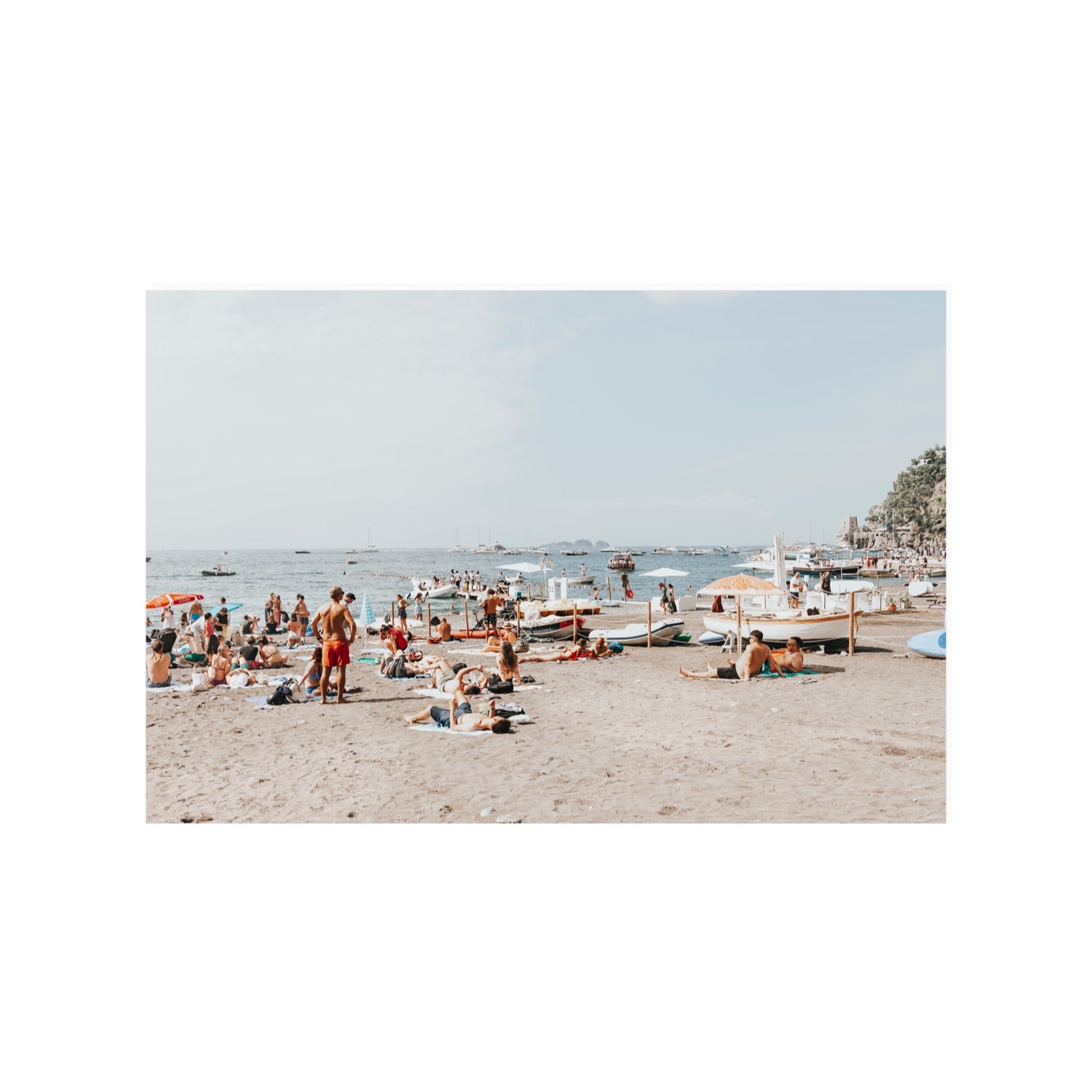 Beachy Vibes fine art print, Positano, Italy, 24 x 36 in, Unframed, Fine Art Canvas