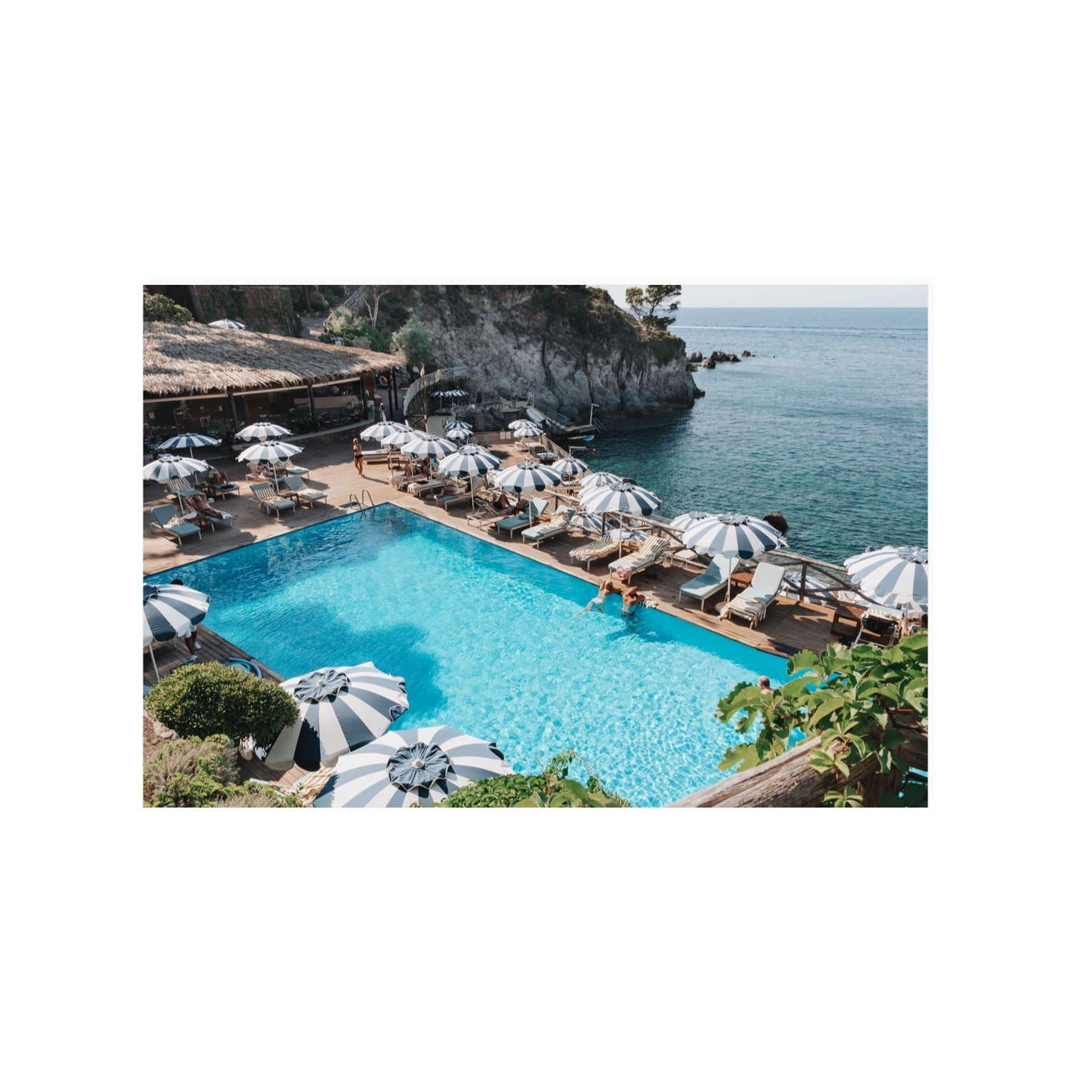 Oceanview Ischia Italian coastal wall art 24 x 36 in unframed fine art canvas