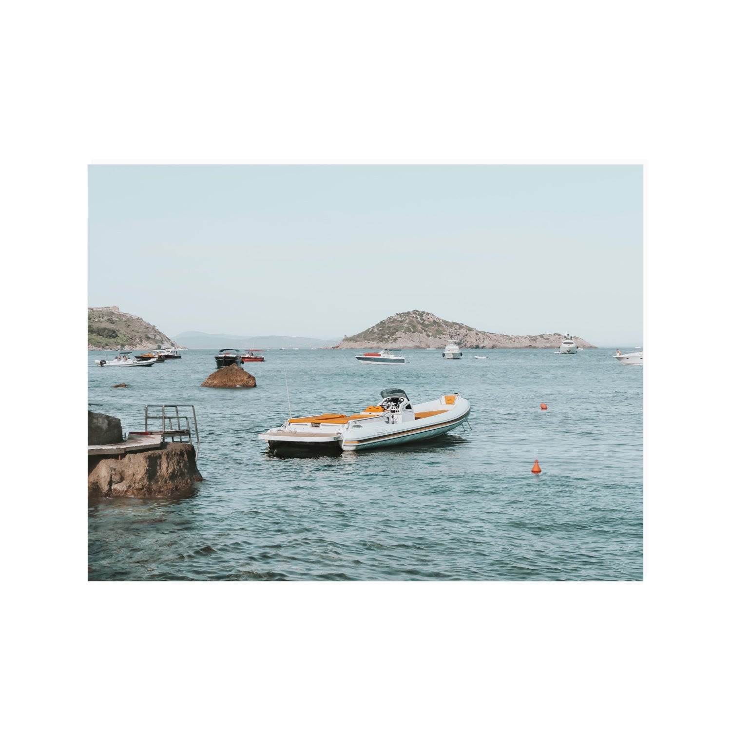The Azure Sea Tuscany coastal Italian wall art 30 x 40 in unframed fine art canvas