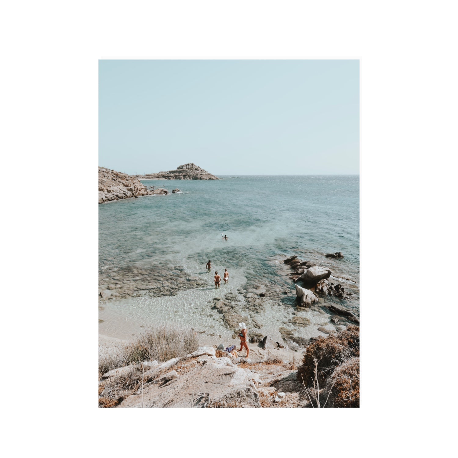 Explorers Mykonos Greek island wall art 30 x 40 in unframed fine art canvas