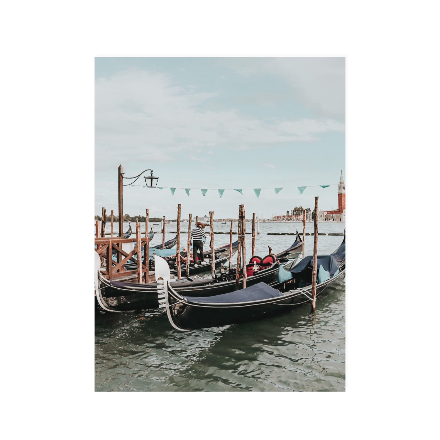 The Gondolier Venice Gondola Italian wall art 30 x 40 in unframed fine art canvas