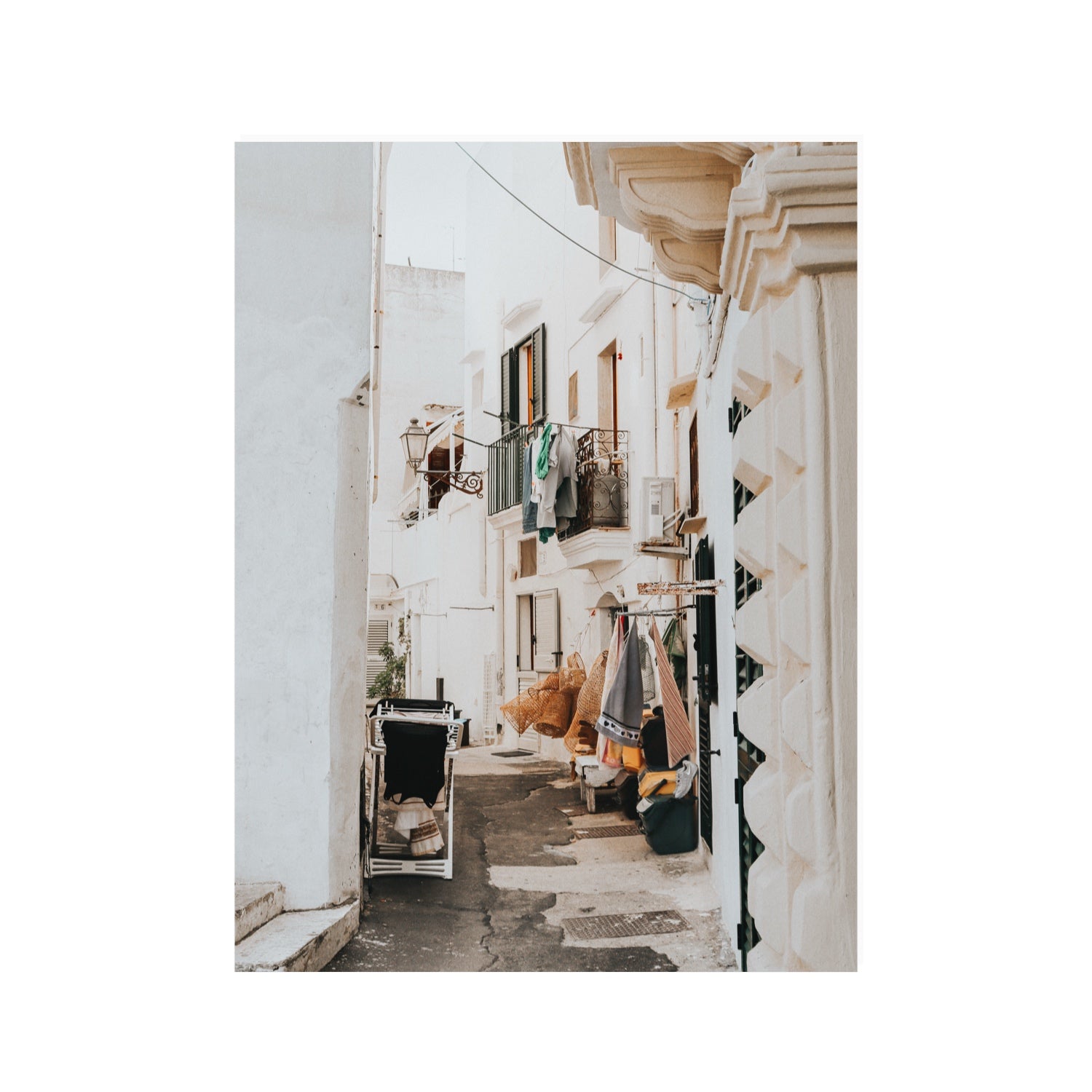 Hanging Harmony Puglia Italian wall art 30 x 40 in unframed fine art canvas